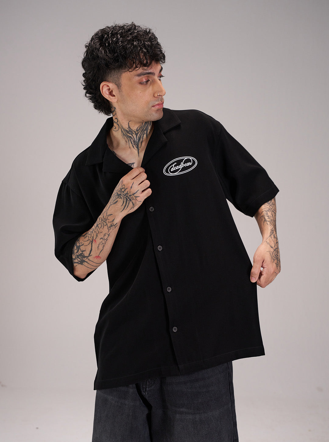 Signature Bowling Shirt Black