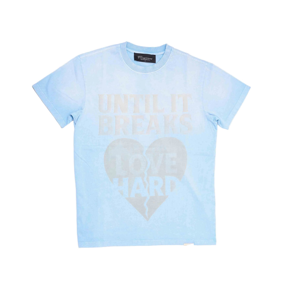Love Hard Vintage Tee- Dust Blue