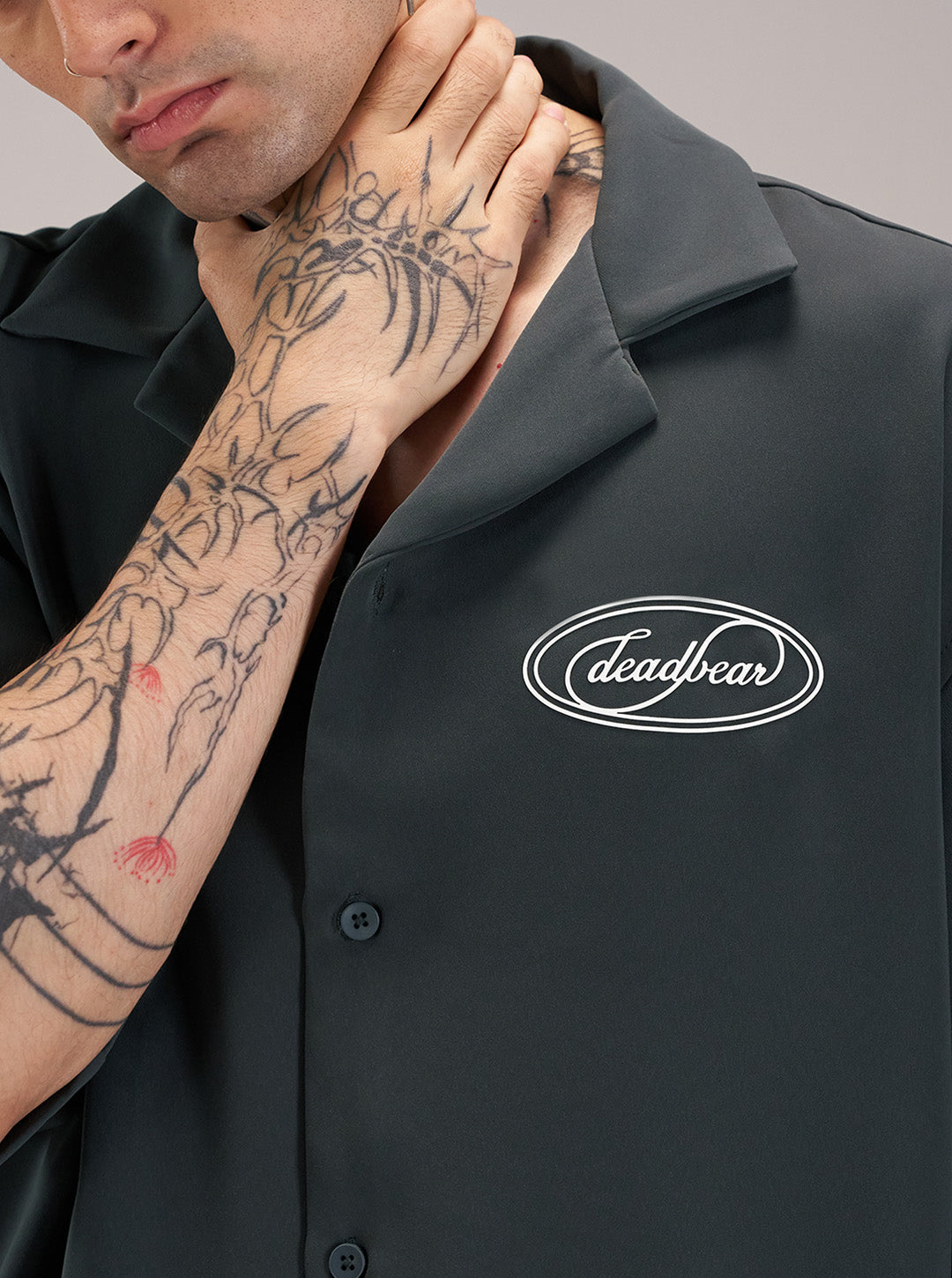 Signature Bowling Shirt Grey