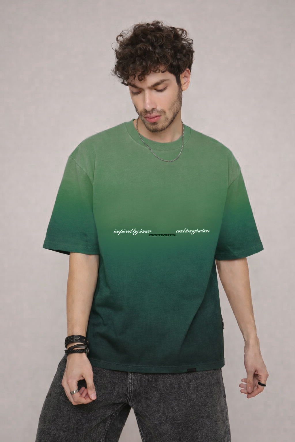 Inner Forces Oversized Tshirt -(Forest Green)
