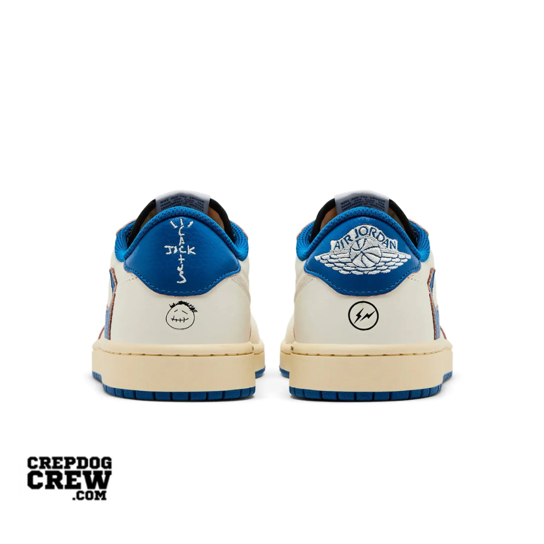 Jordan 1 Retro Low OG SP Fragment x Travis Scott Sail Military Blue