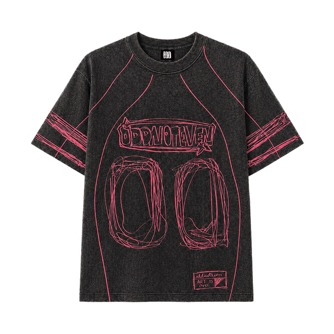 Black-Red Jersey Tshirt