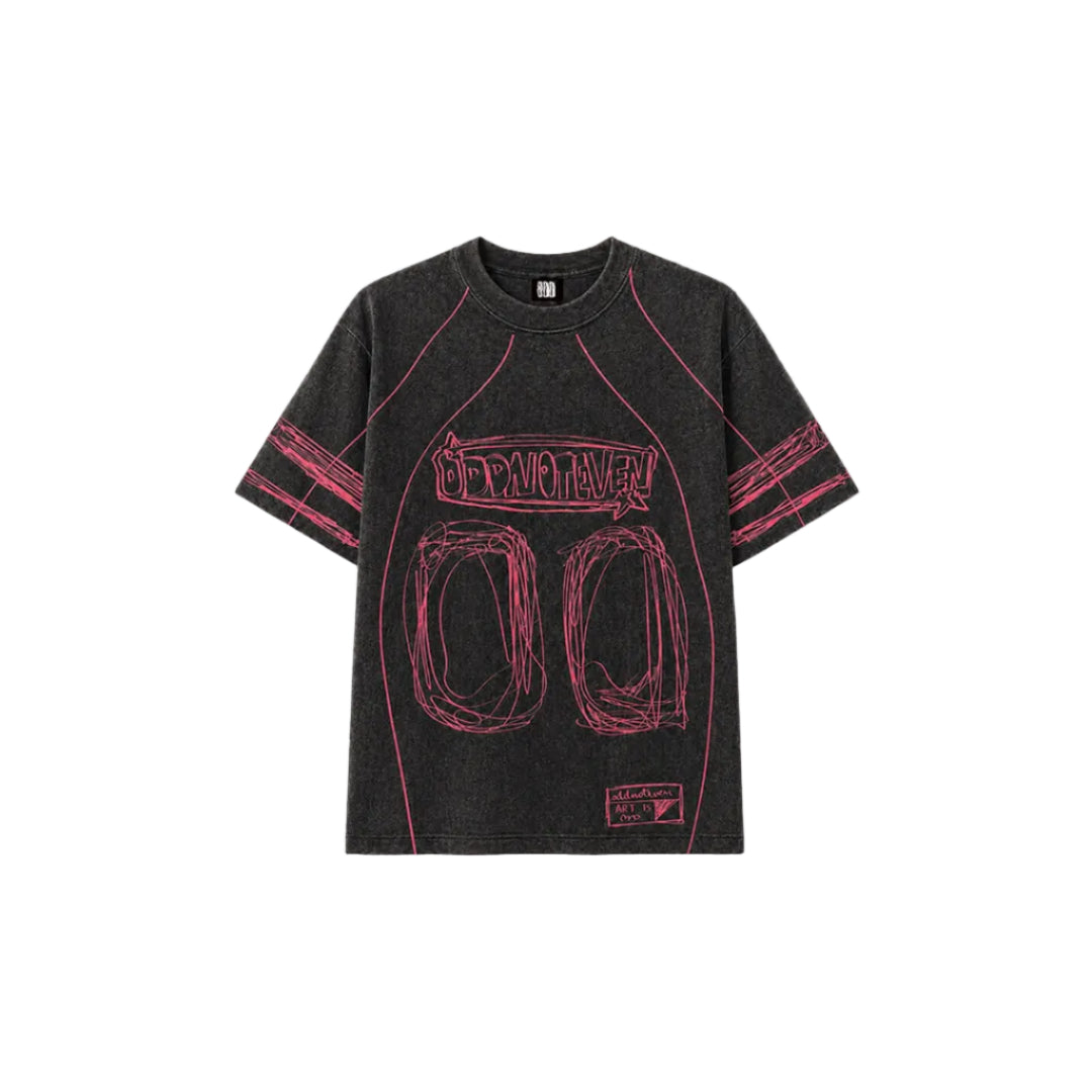 Black-Red Jersey Tshirt