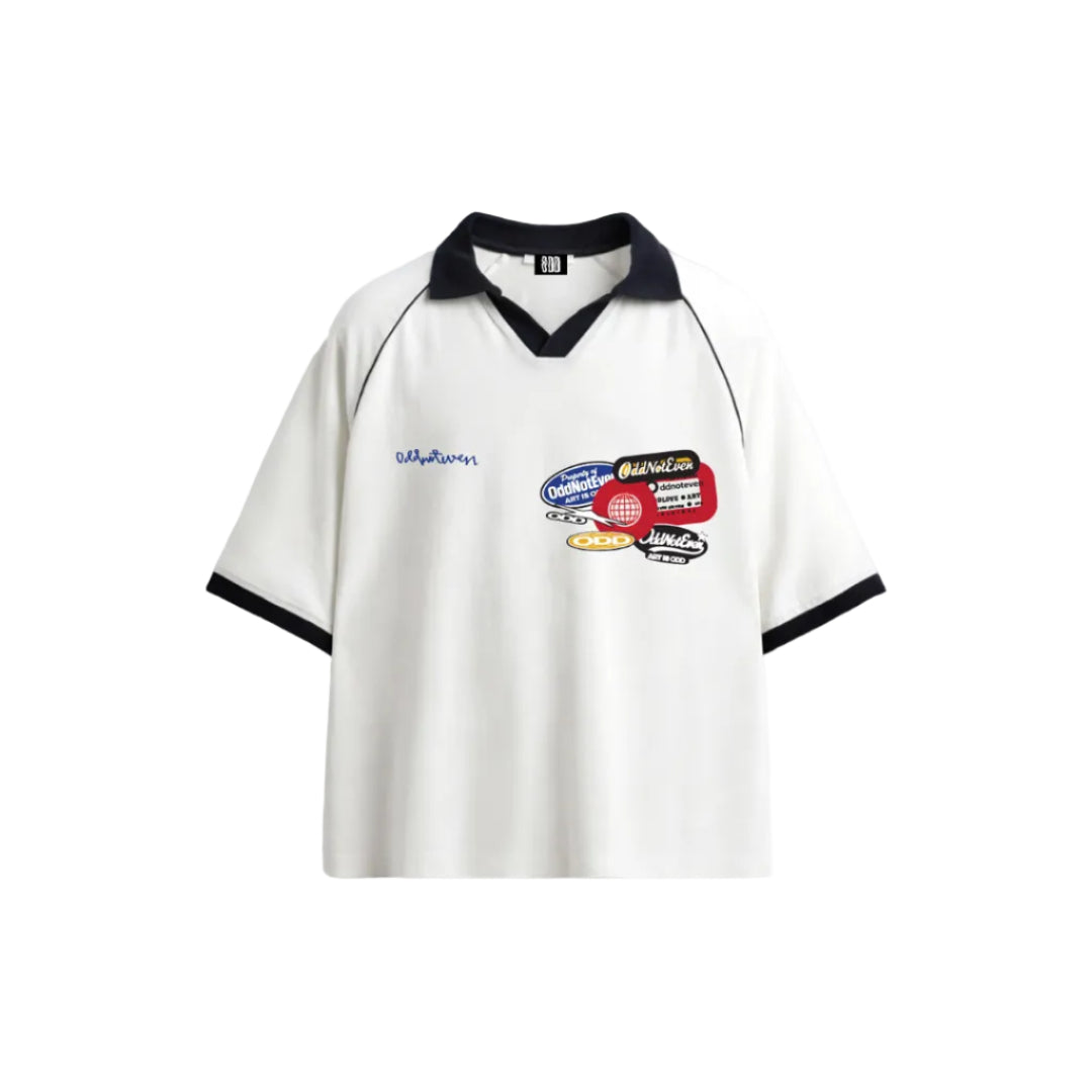 ODD White Polo T-shirt by Crepdog Crew