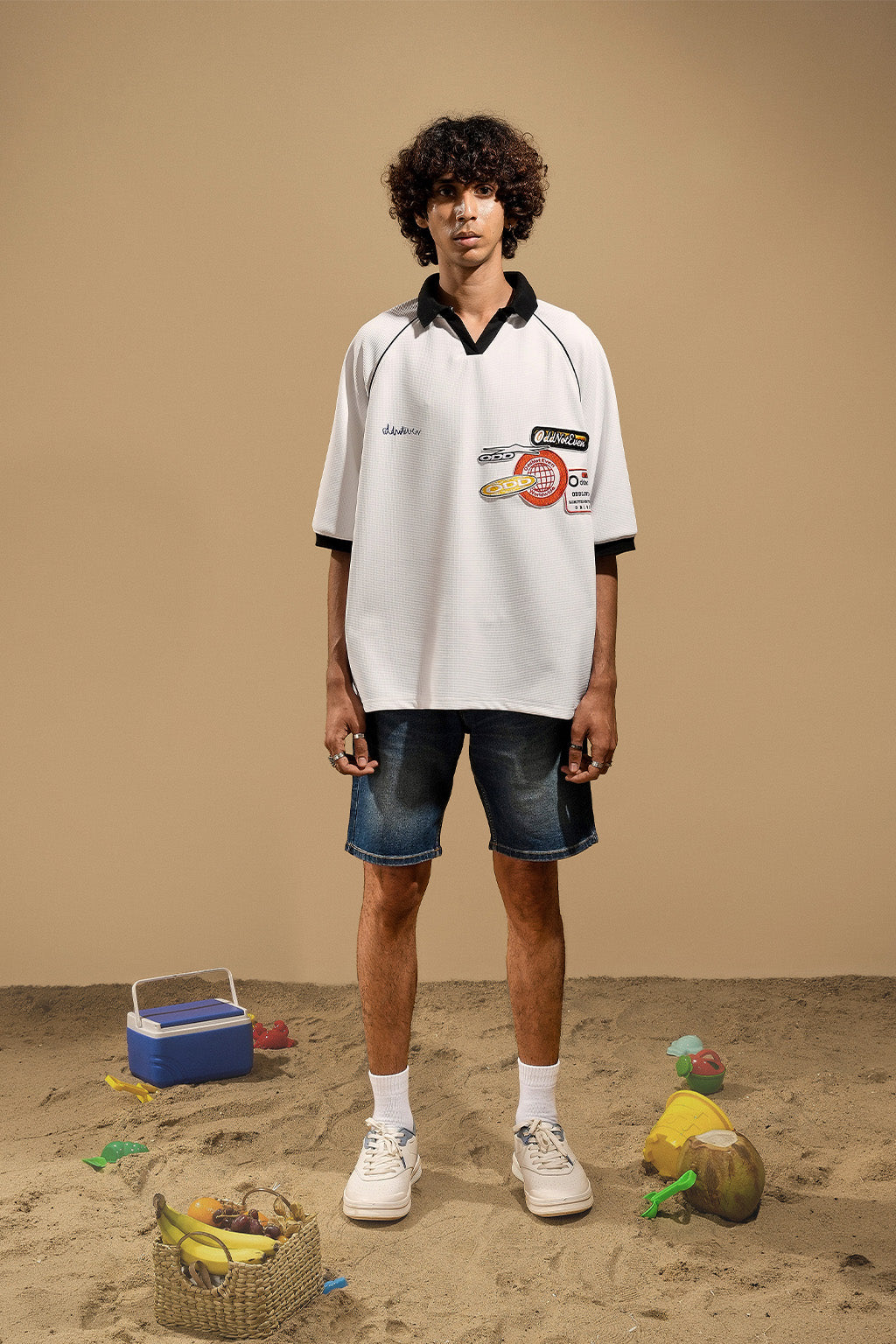 ODD White Polo T-shirt by Crepdog Crew