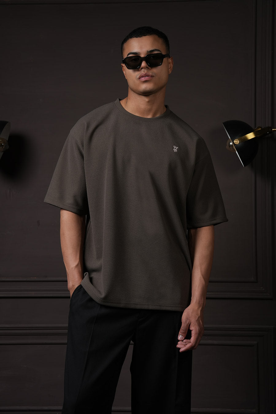 Waffle T Shirt - Tate Olive
