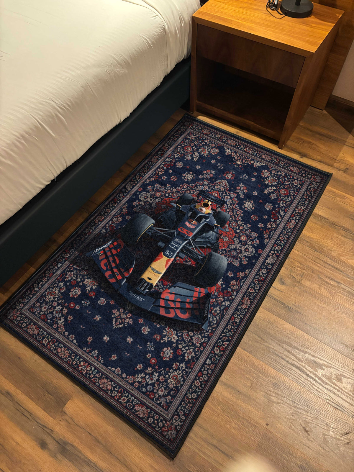 Formula 1 red & blue traditional design Washable Custom Rug