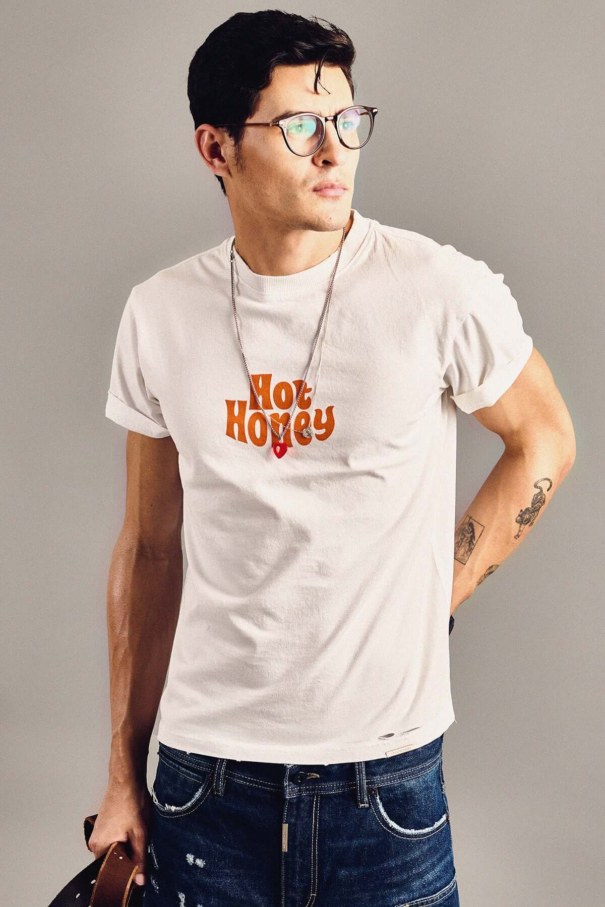 Hot Honey Washed Tee- Unisex