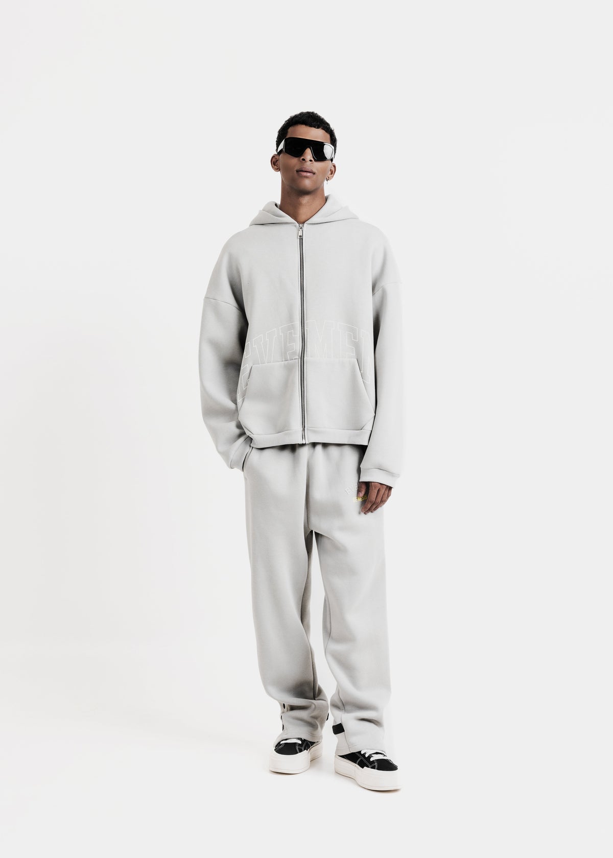 genesis boxy zip through hoodie