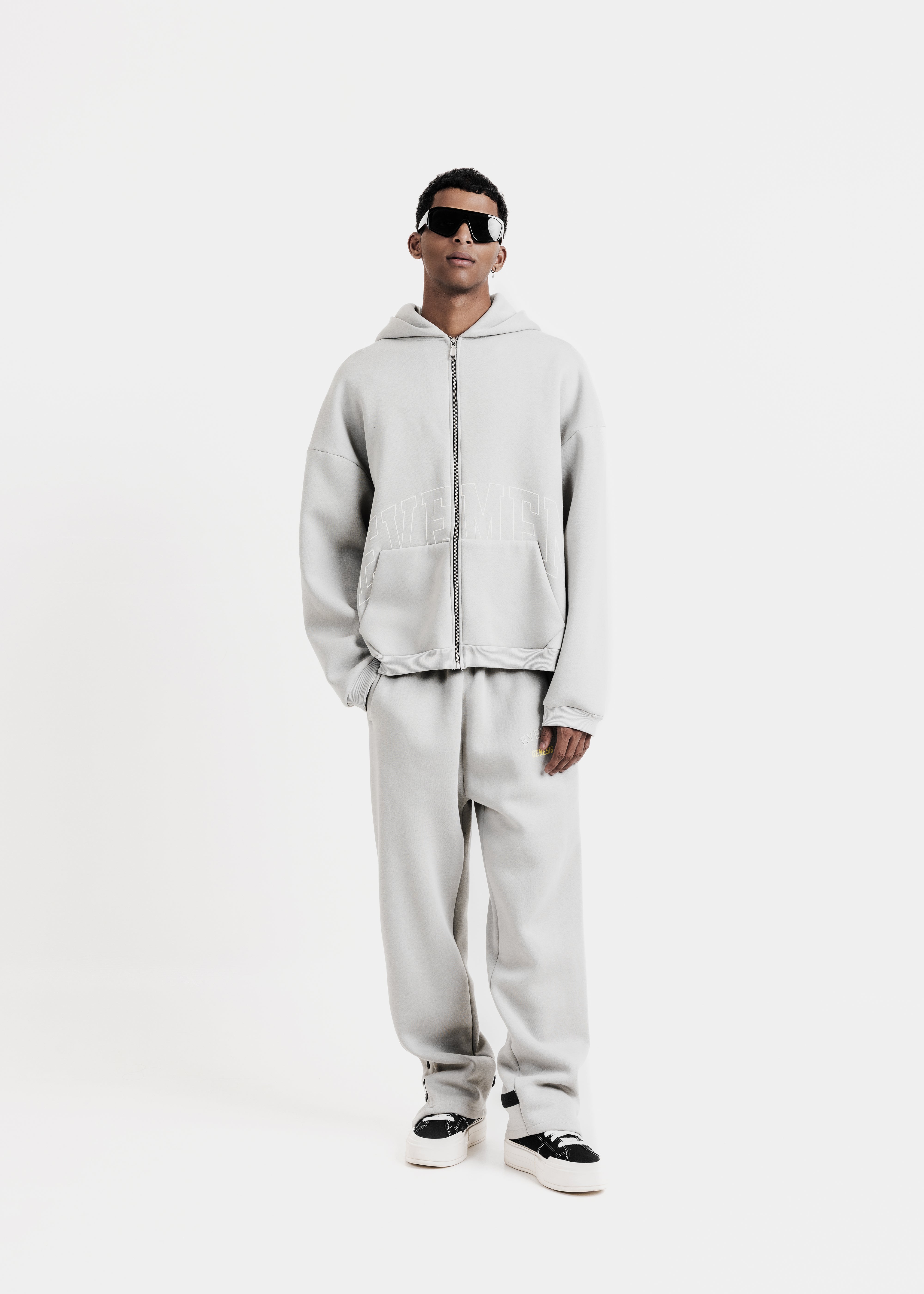 genesis boxy zip through hoodie