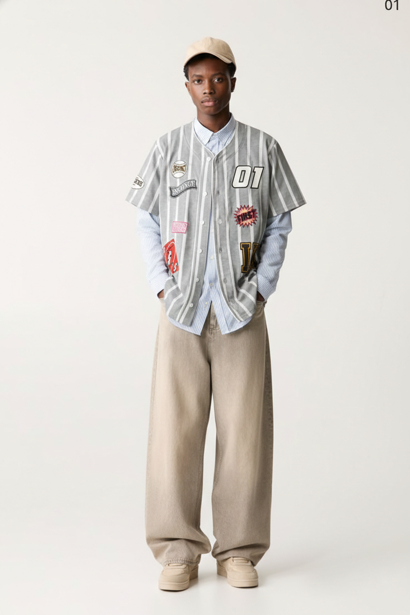 Origin 01 - Baseball Shirt (Grey)