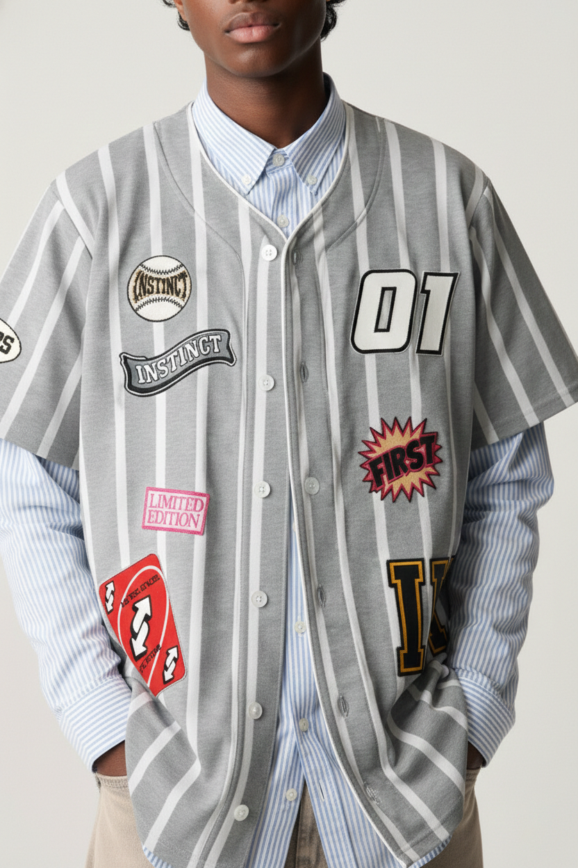Origin 01 - Baseball Shirt (Grey)