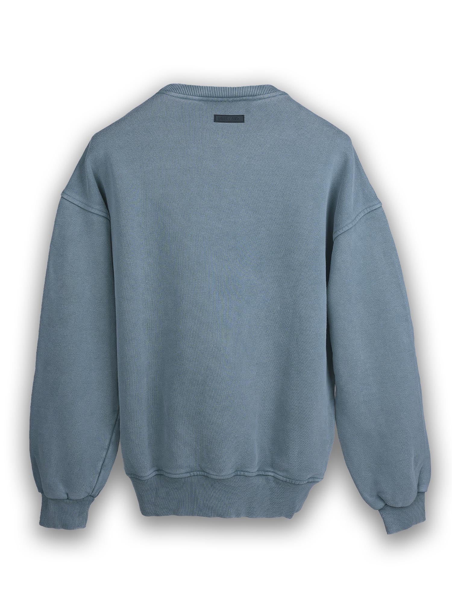 OVERDYED SWEATSHIRT (GREY TEAL)