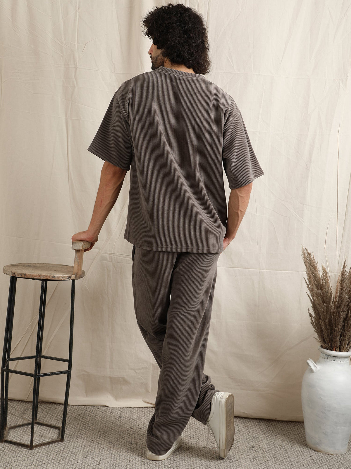 CORDUROY SET D.GREY