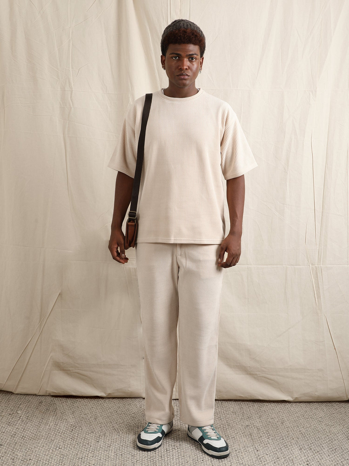 CORDUROY OFF WHITE TSHIRT
