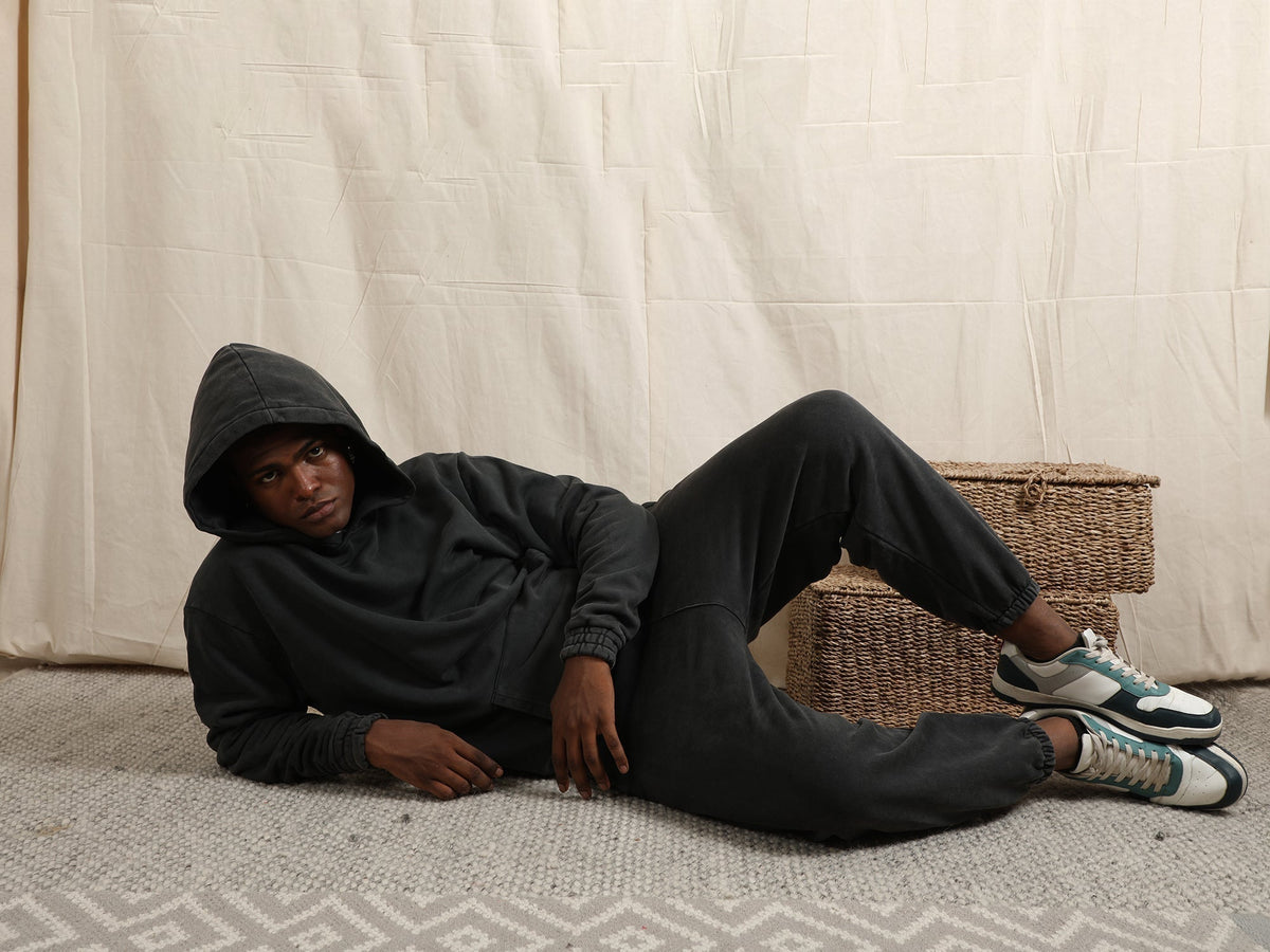OVERDYED HEAVY WEIGHT CO-ORD SET (BLACK)