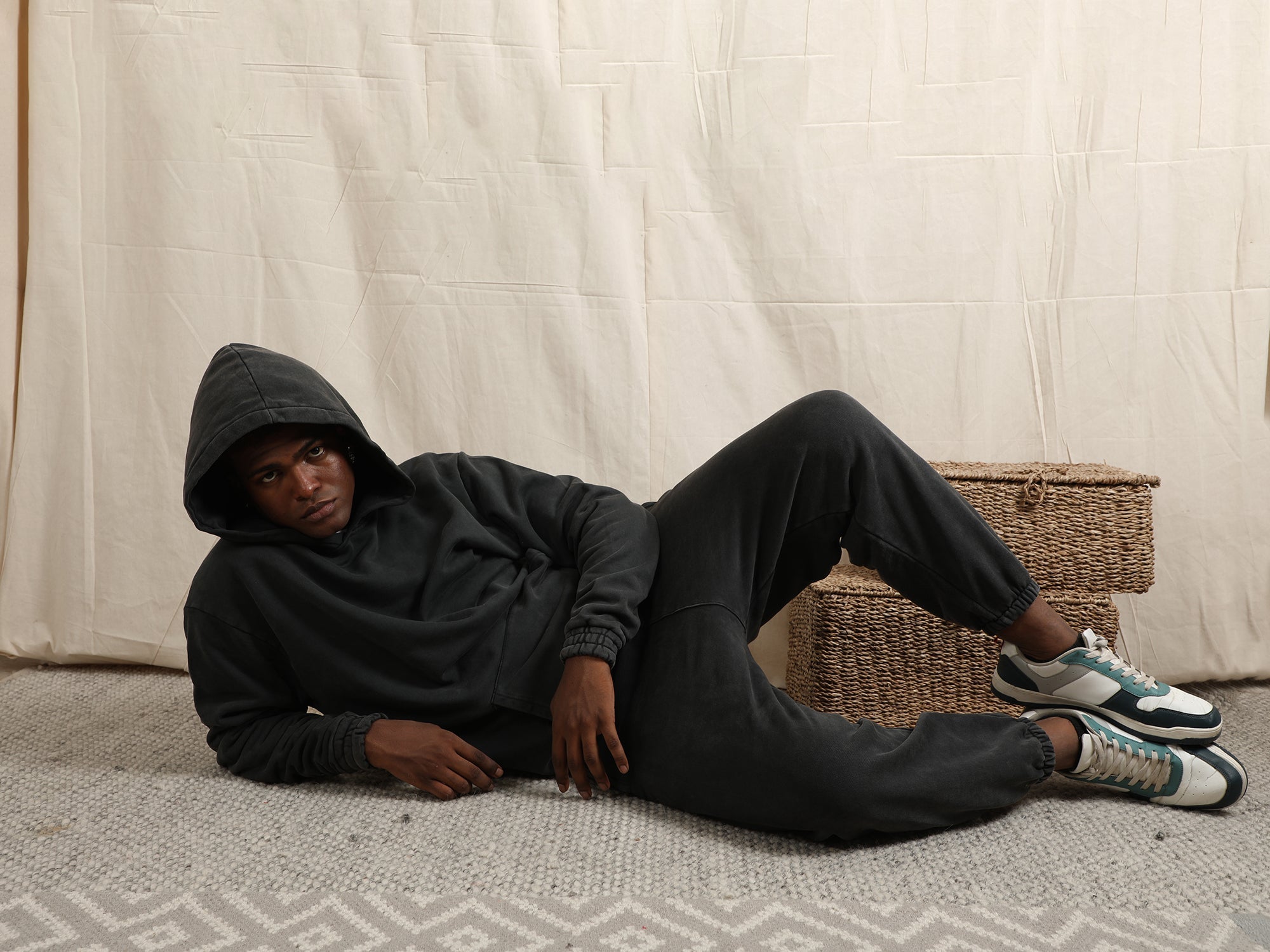 OVERDYED HEAVY WEIGHT CO-ORD SET (BLACK)