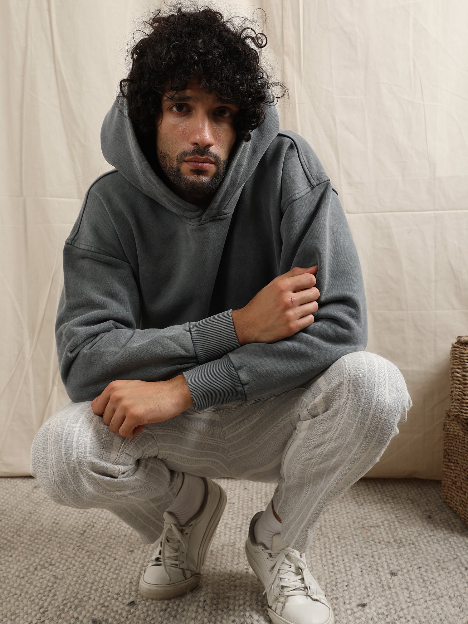 OVERDYED HEAVY WEIGHT HOODIE (WIND SKY)
