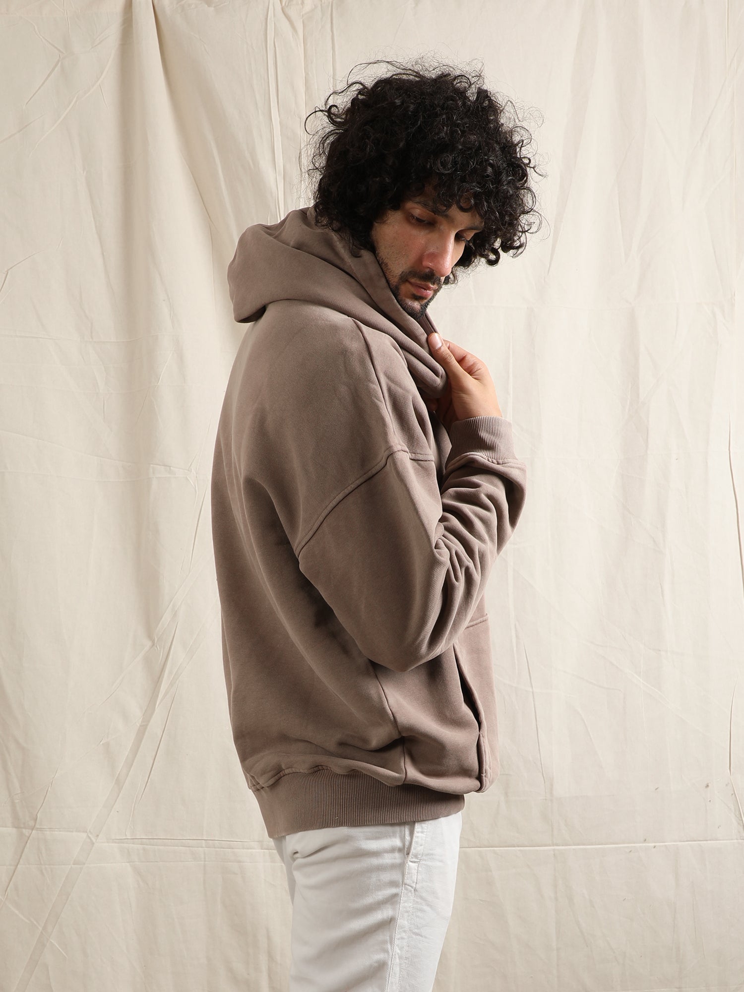 OVERDYED HEAVY WEIGHT HOODIE (BROWN)