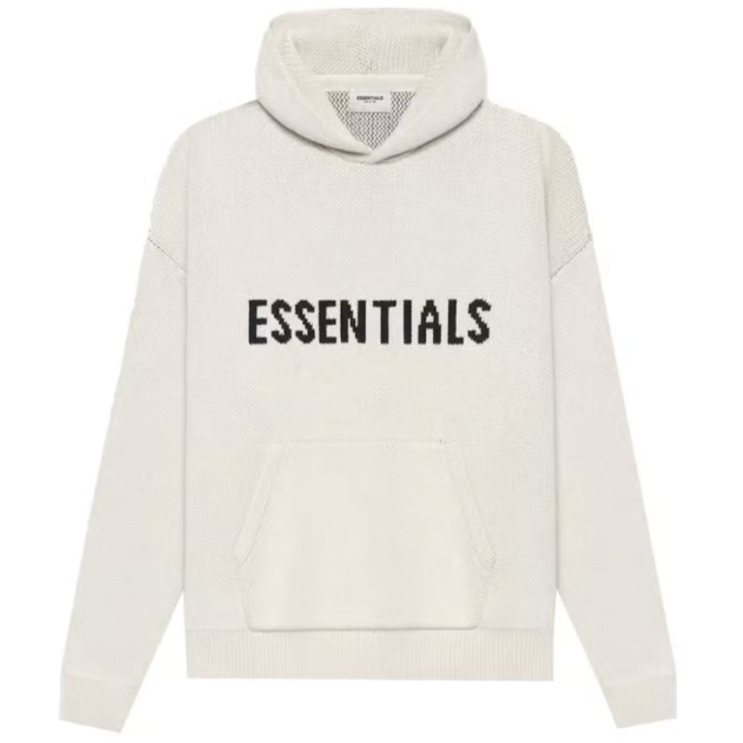 Fear of God ESSENTIALS HOODIE KNIT CREAM