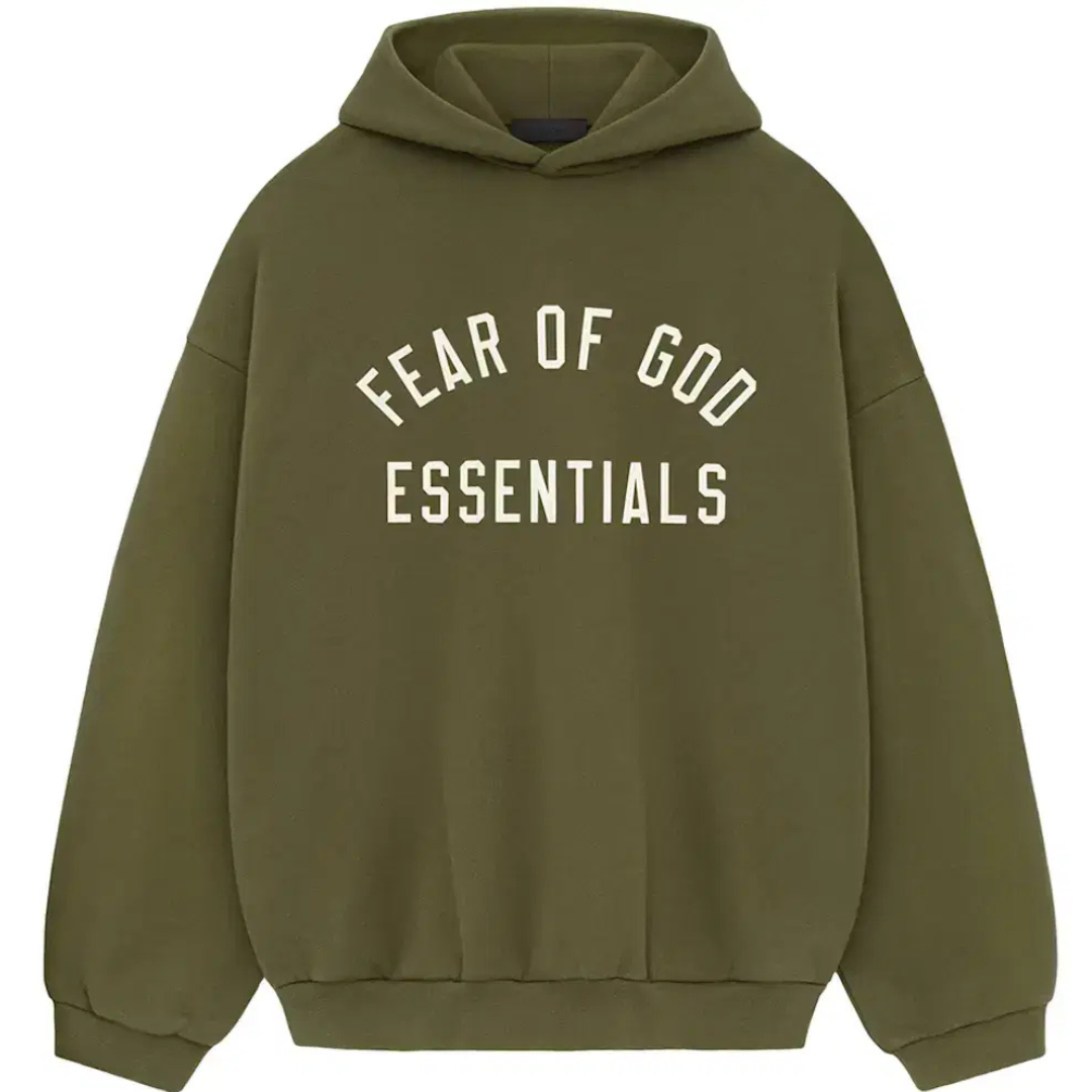 Fear of God Essentials Fleece Hoodie MILITARY