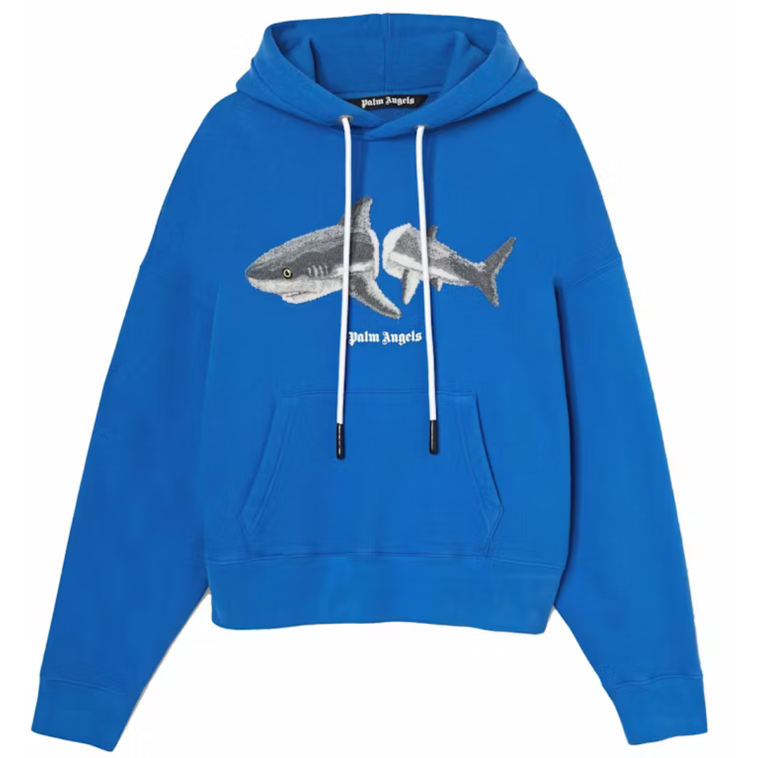 Palm Angels Shark Hoodie Blue/Grey L