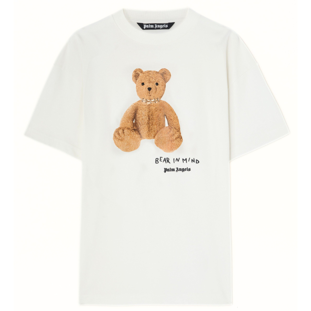 Palm Angels BEAR IN MIND REG TEE OFF WHITE BROWN