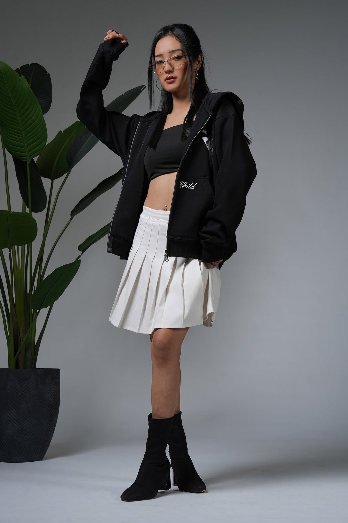 MIRACLE -Black Zip UP