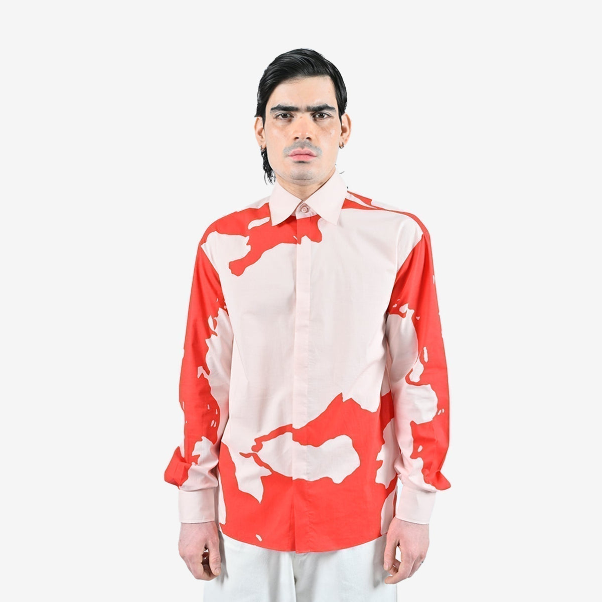 HUEMN flesh shirt - Red