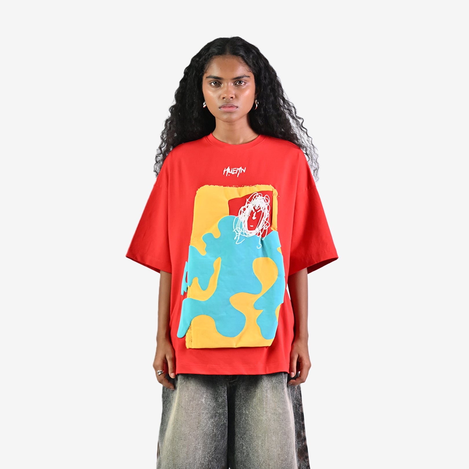 Doodle man t-shirt - Red