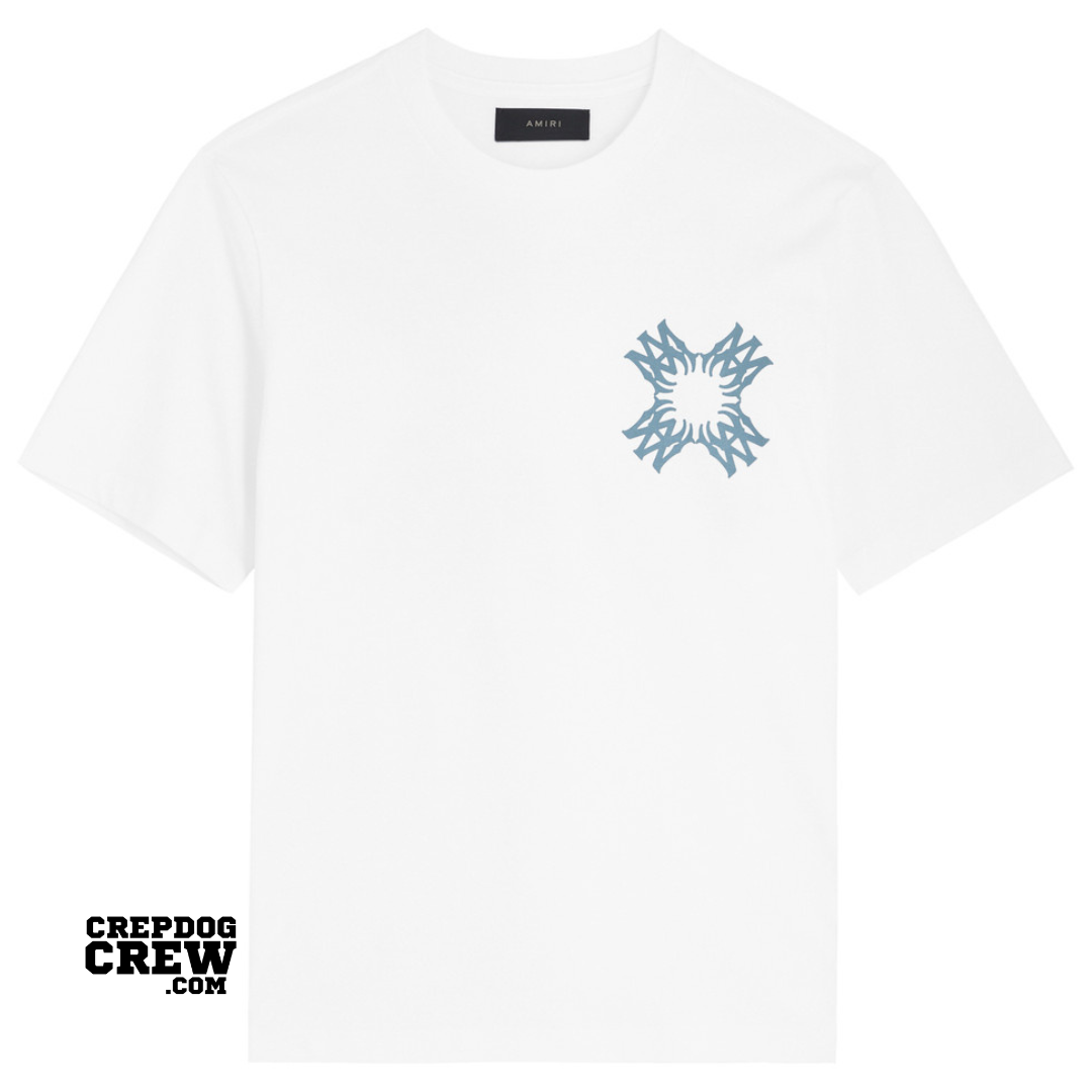 AMIRI MA QUAD TEE WHITE BLUE