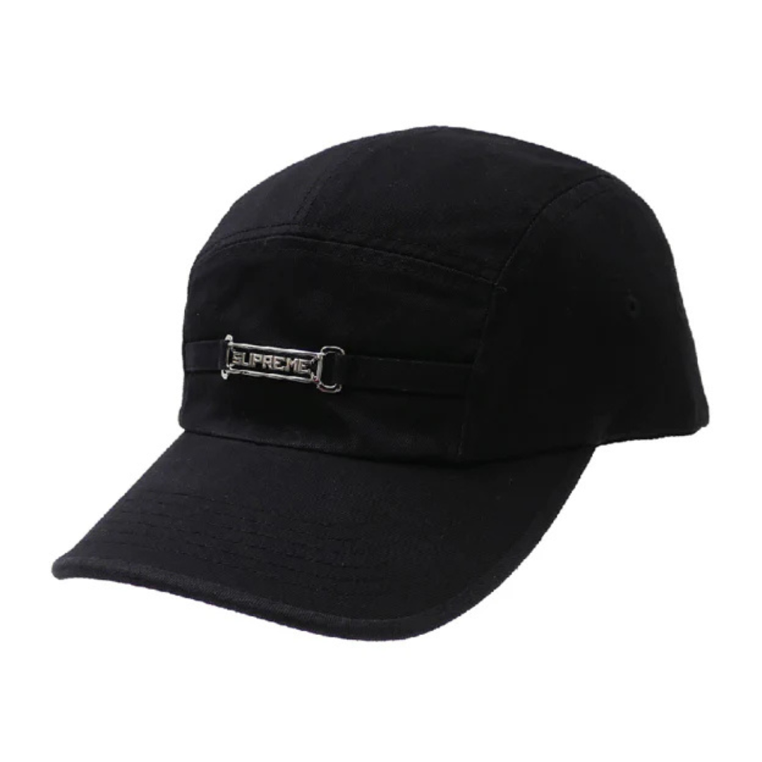 SUPREME NAME PLATE CAMP CAP BLACK