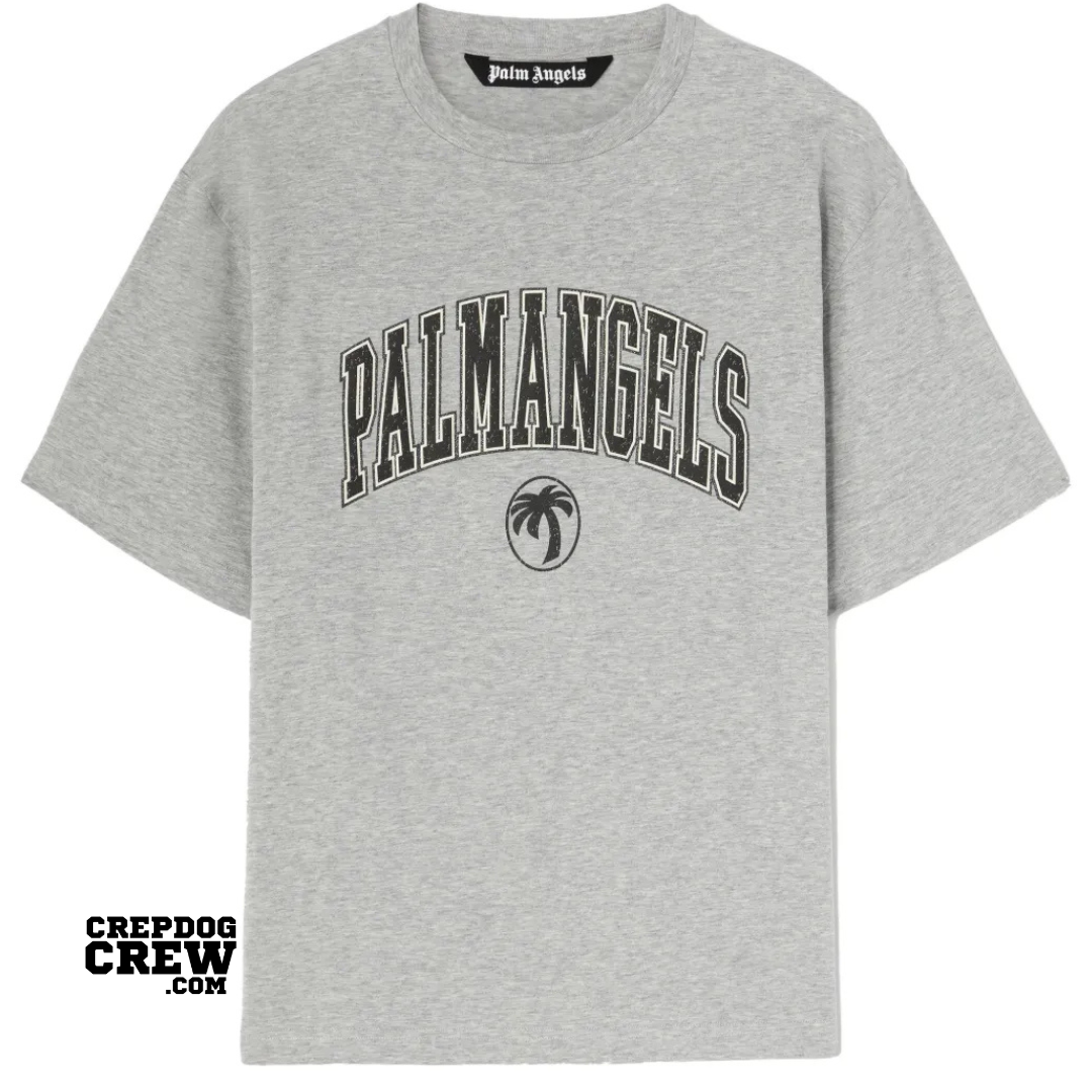 PALM ANGELS COLLEGE PALM Tee Grey