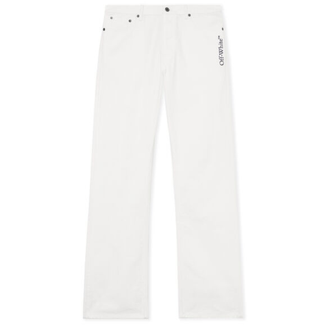 OFF WHITE Half Arrow Slim Relax Pant WHITE