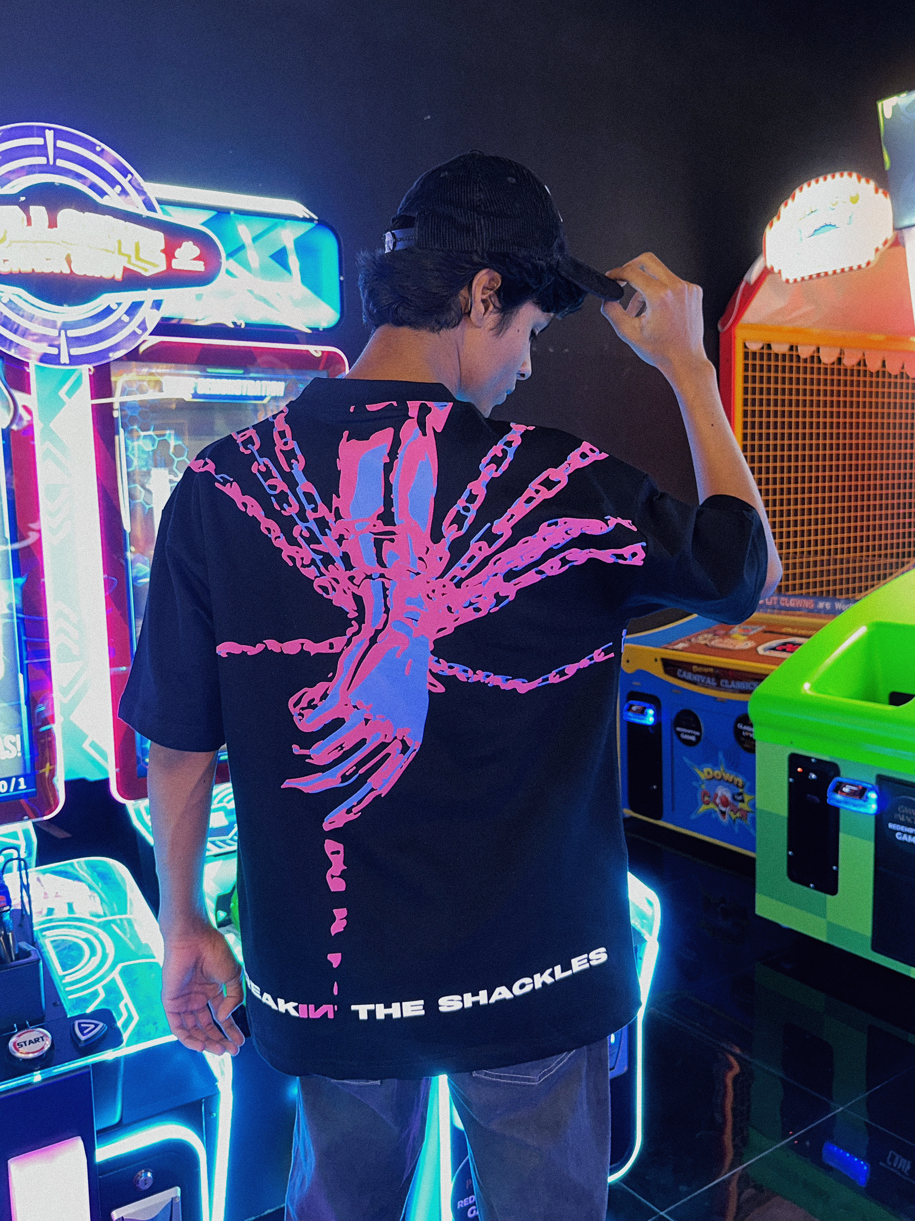 The Shackles Oversized T-Shirt -(Black)