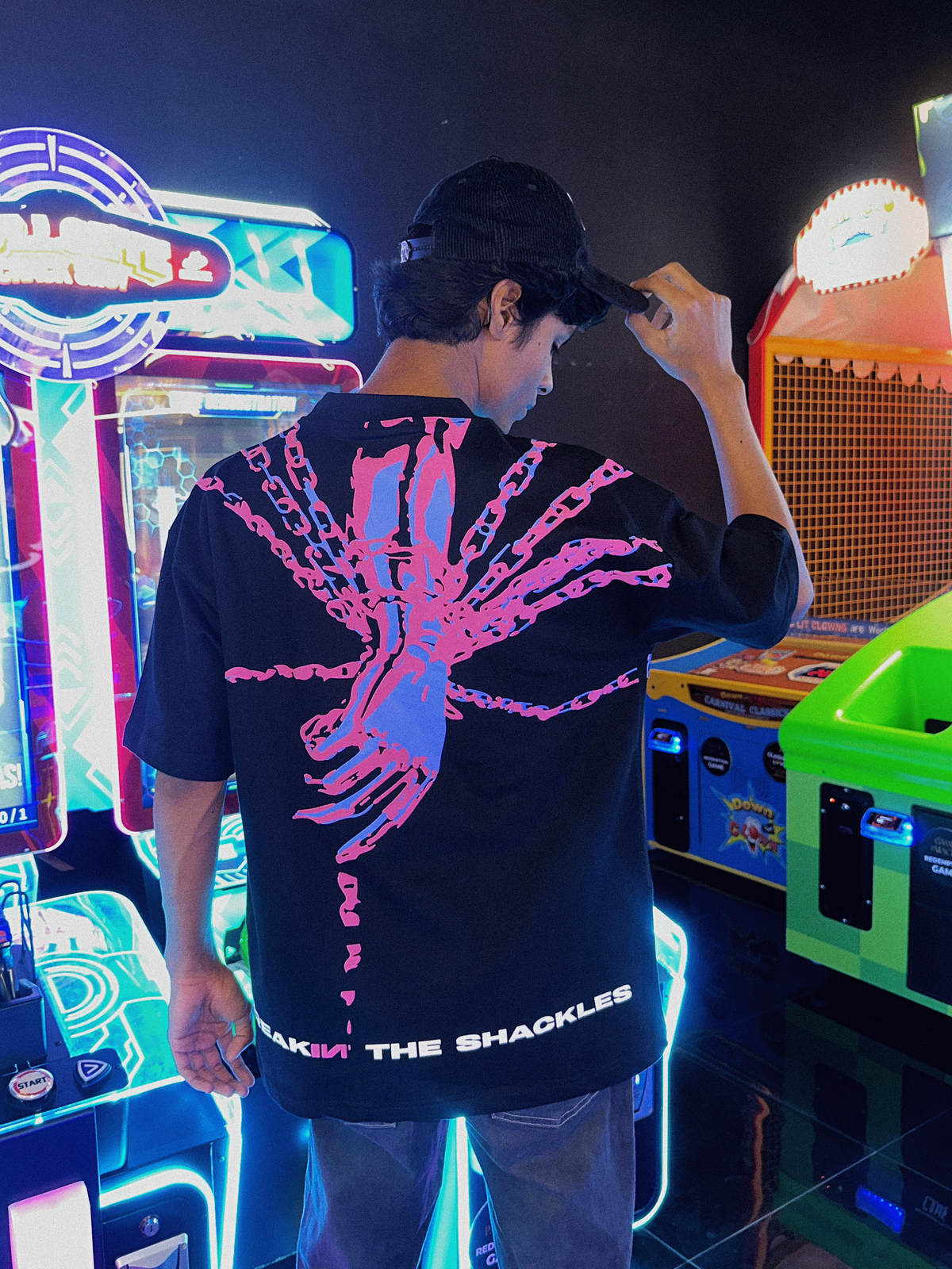 The Shackles Oversized T-Shirt -(Black)