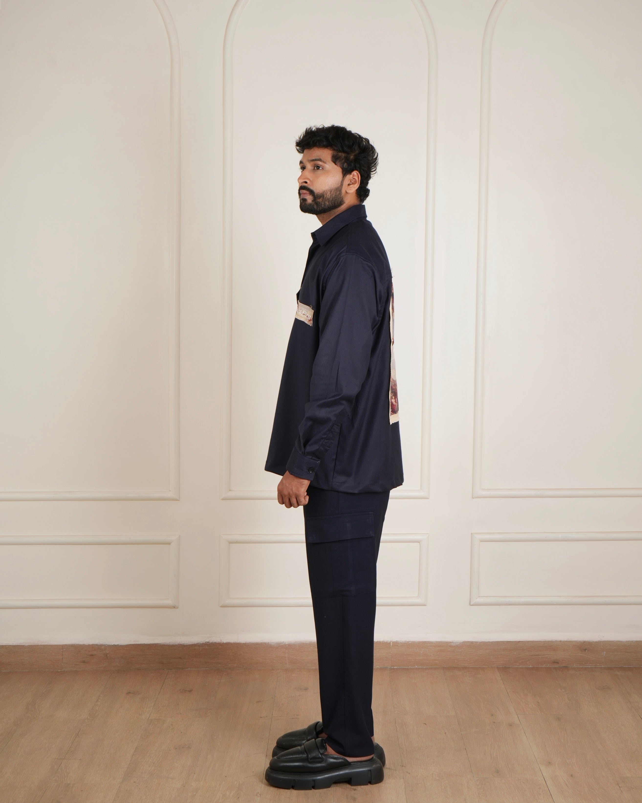 The Renaissance Shacket - (Navy Blue)