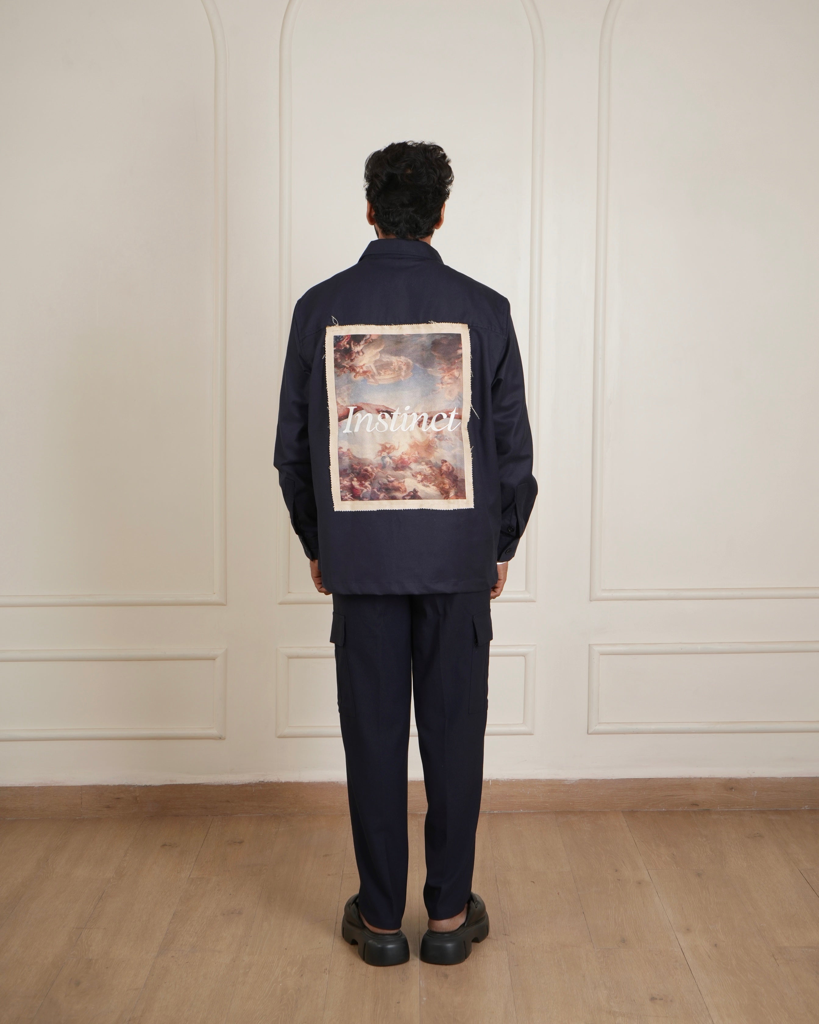 The Renaissance Shacket - (Navy Blue)