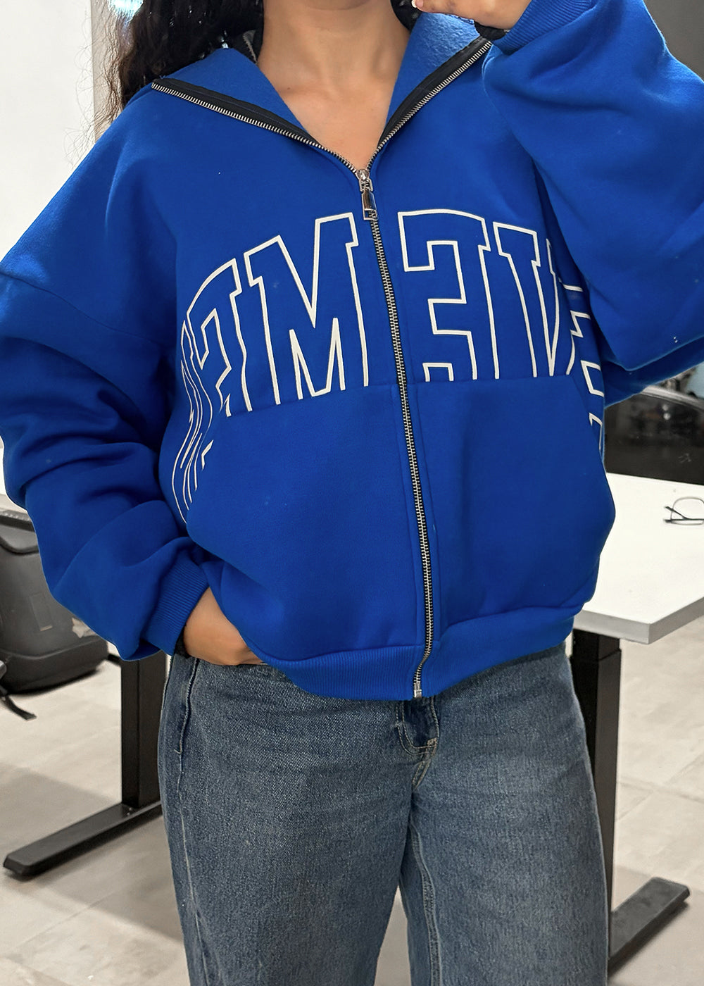 Genesis Boxy zip through hoodie