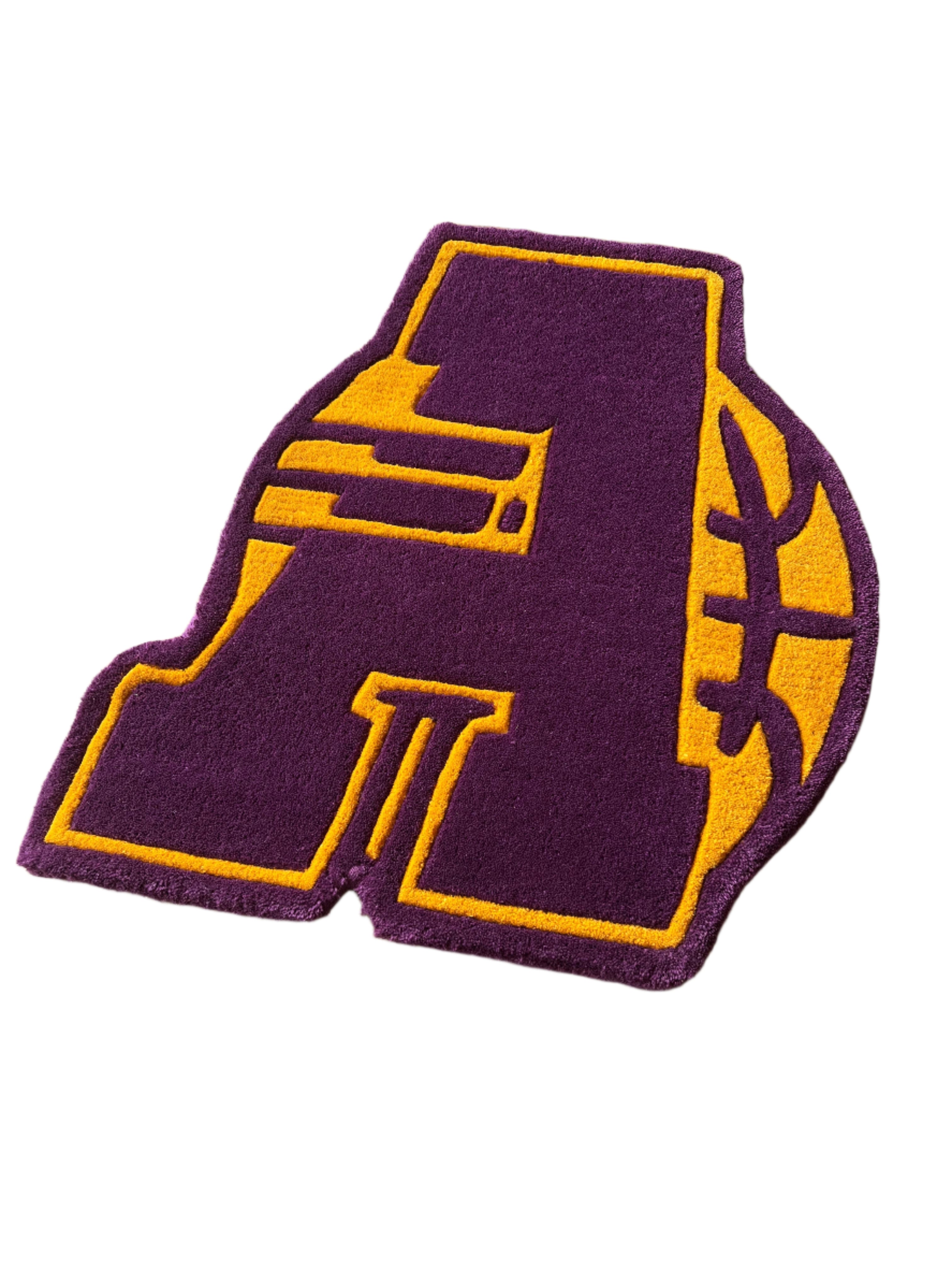 A Lakers Custom Rug Hand Tufted Custom Rug by The Drip Co.