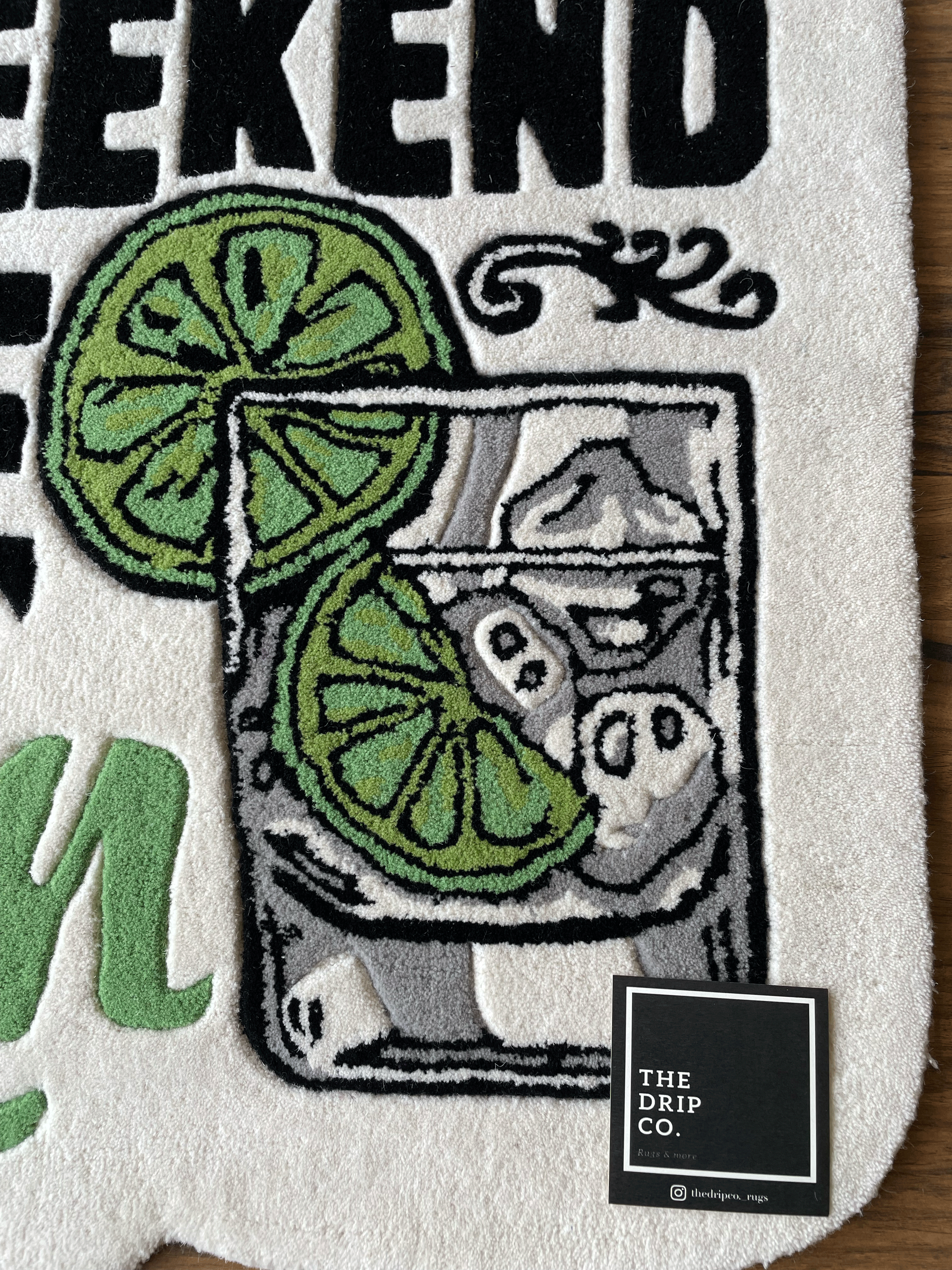 Let the Weekend Be Gin Custom Rug