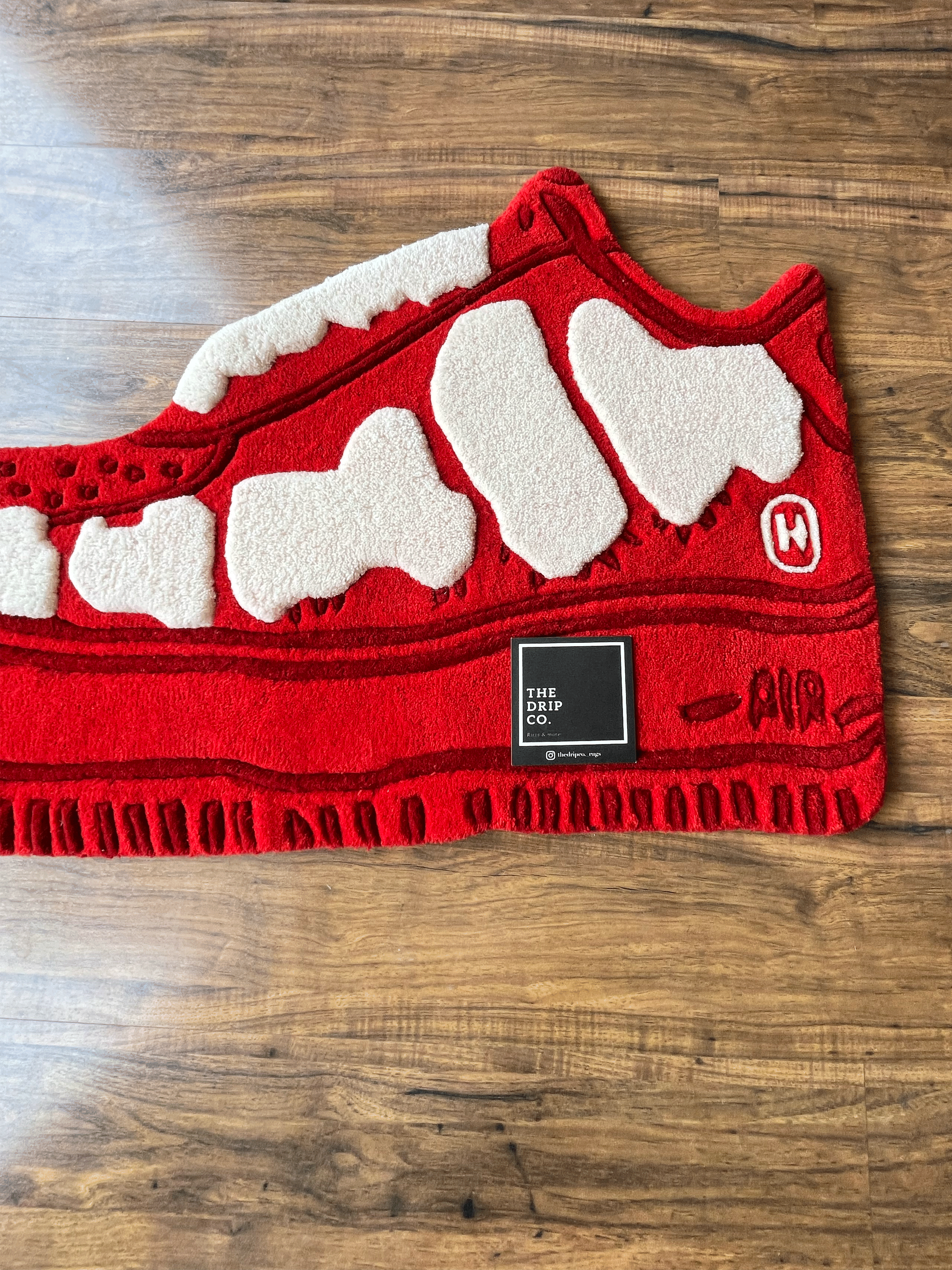 Red High Low sneaker Custom Rug