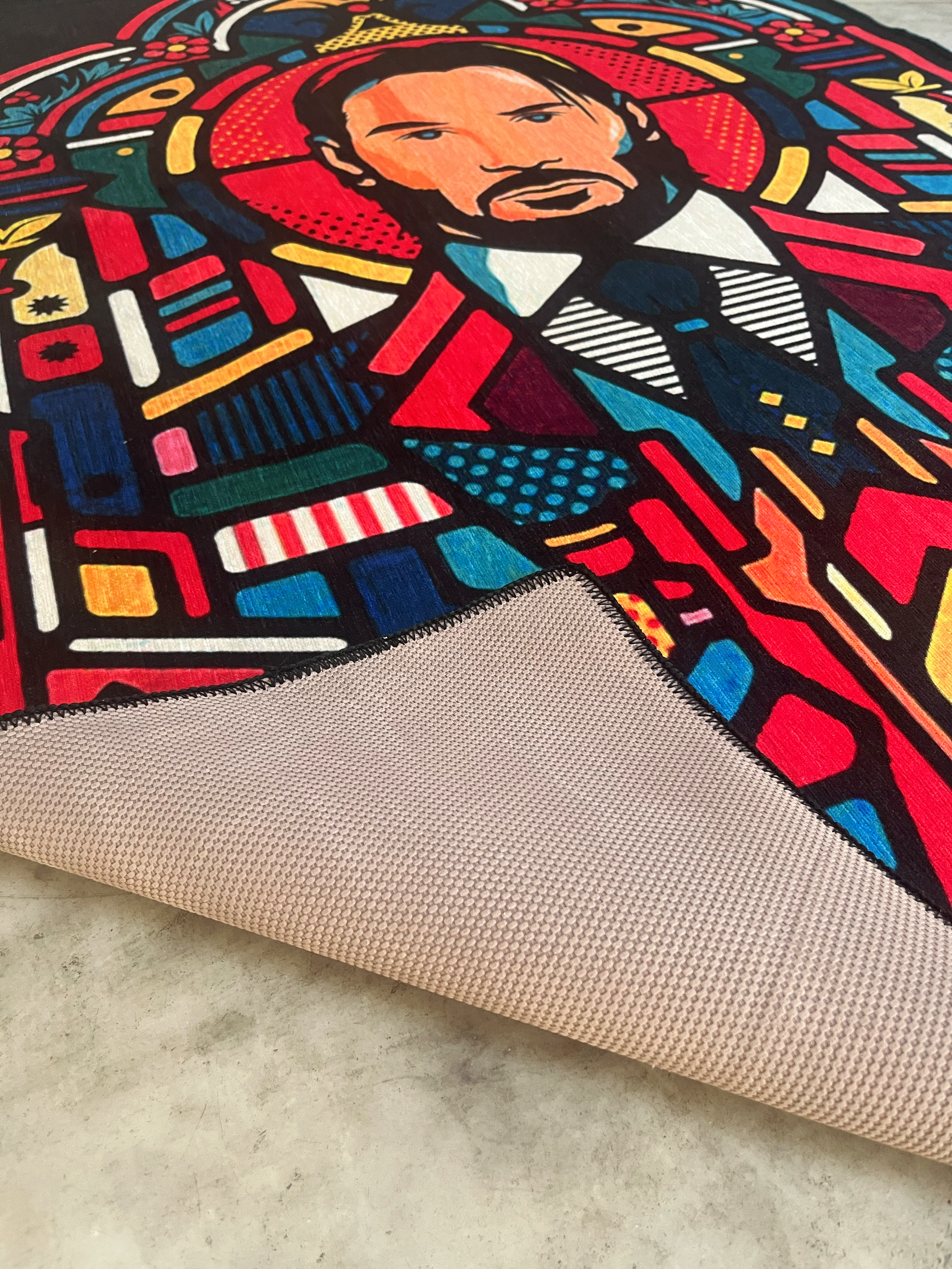 Keenu Reves Printed Washable Custom Rug