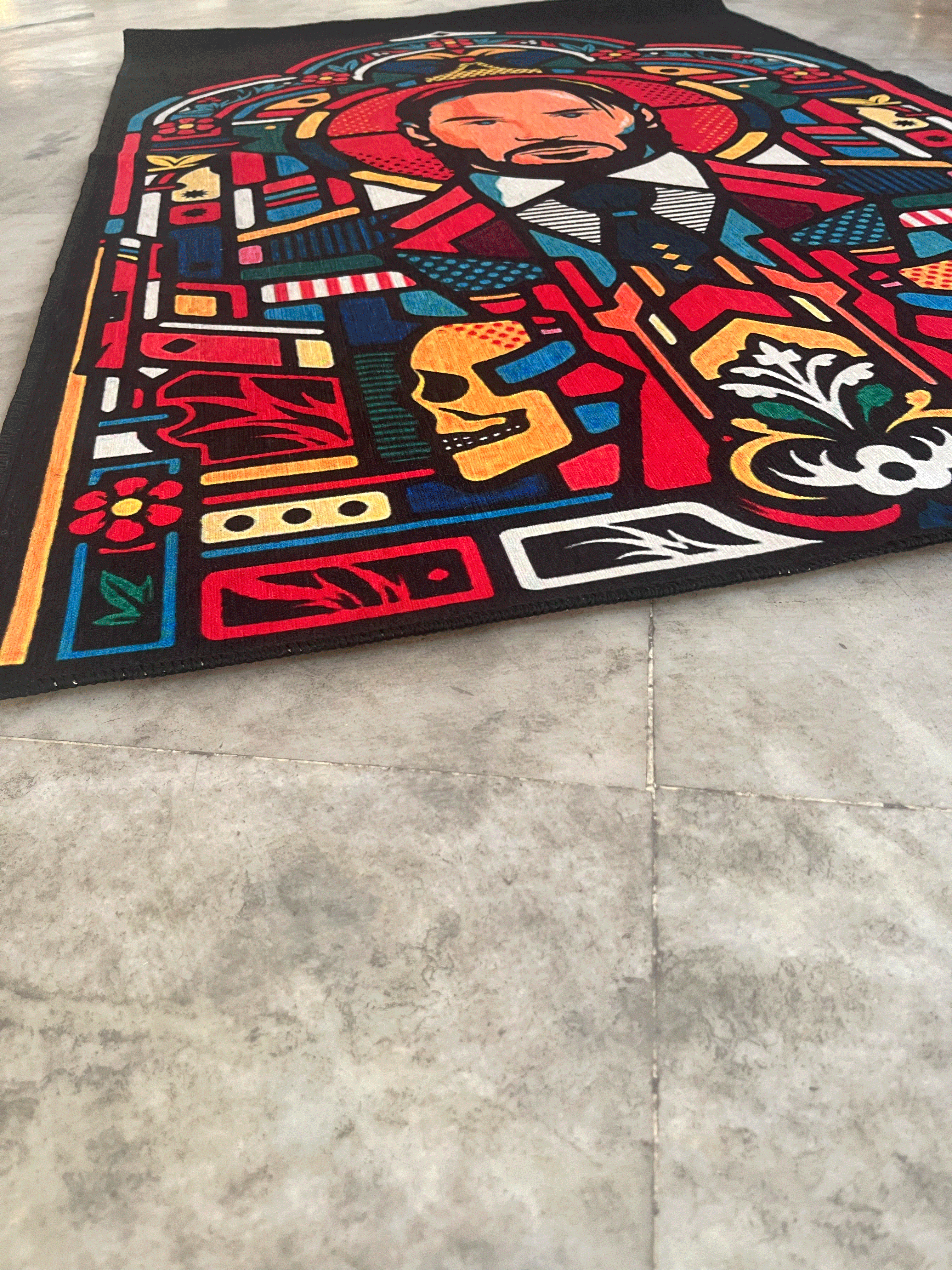 Keenu Reves Printed Washable Custom Rug