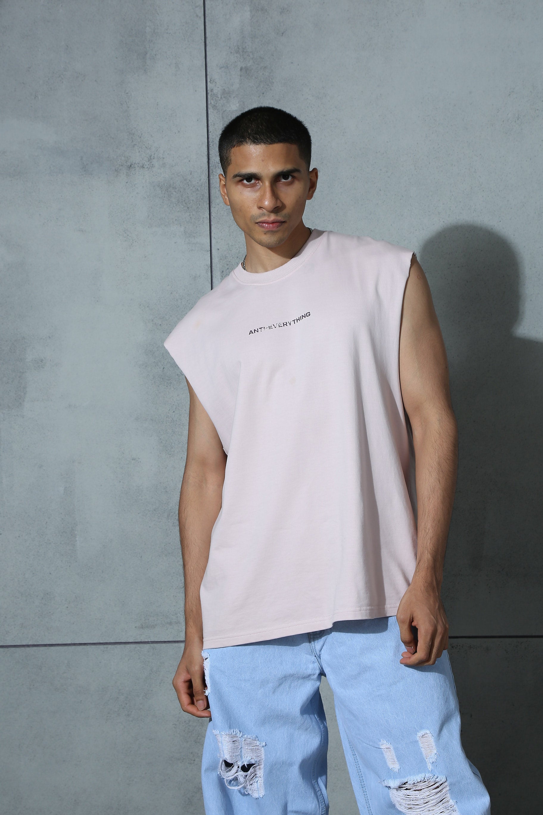 Anti-Everything Club Vest Pink & Indifferent White Pack Of 2