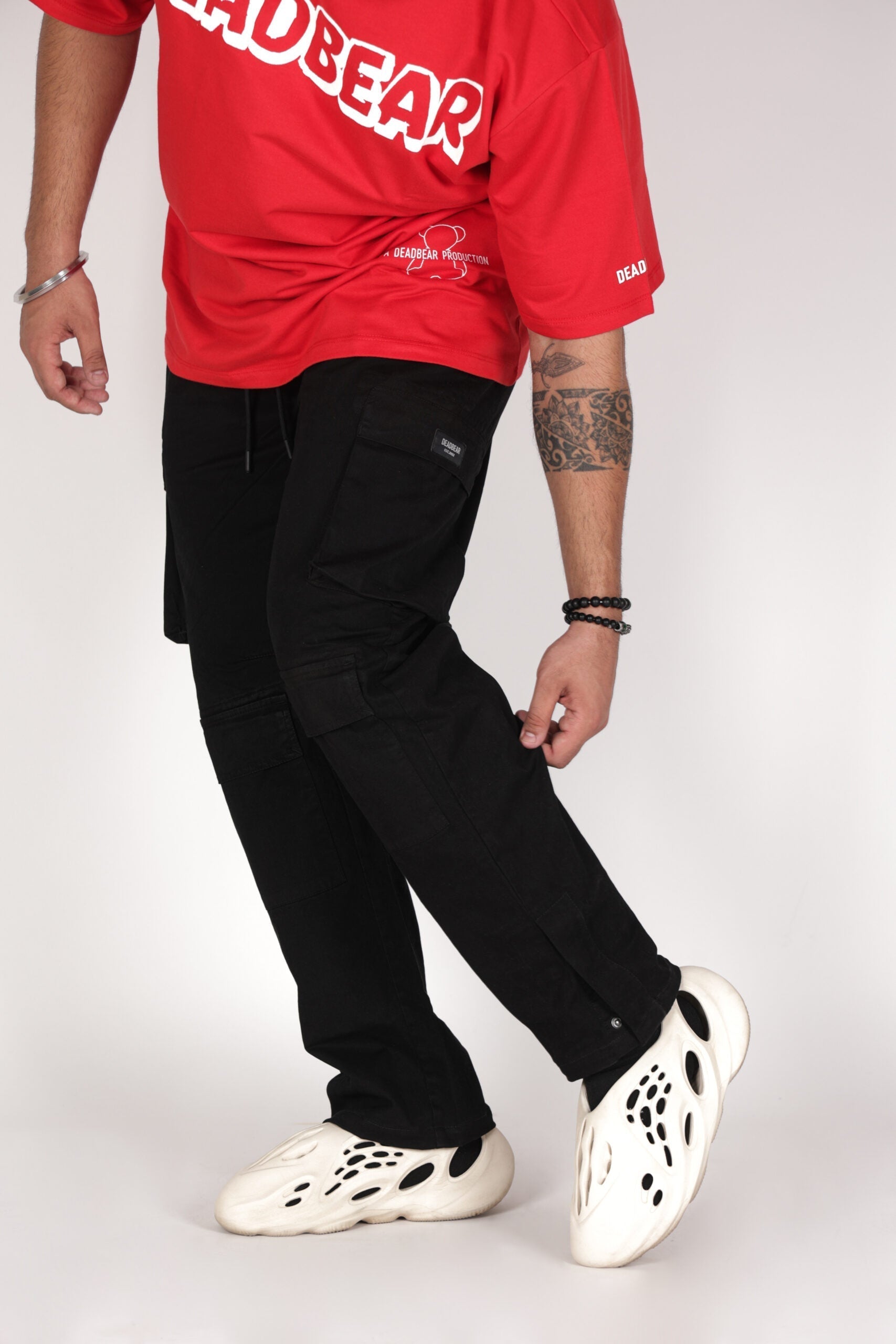 Washed Black Cargo Pants