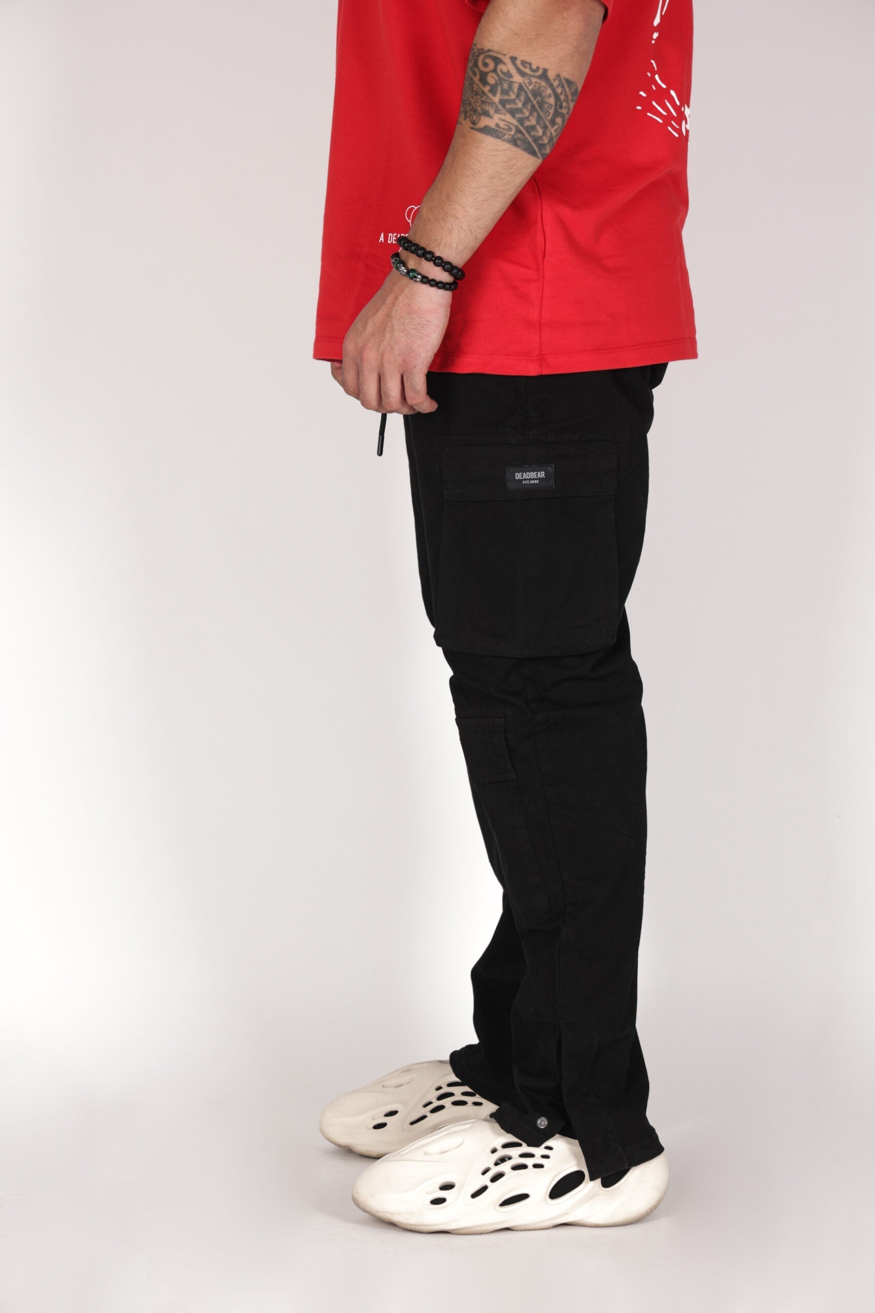 Washed Black Cargo Pants