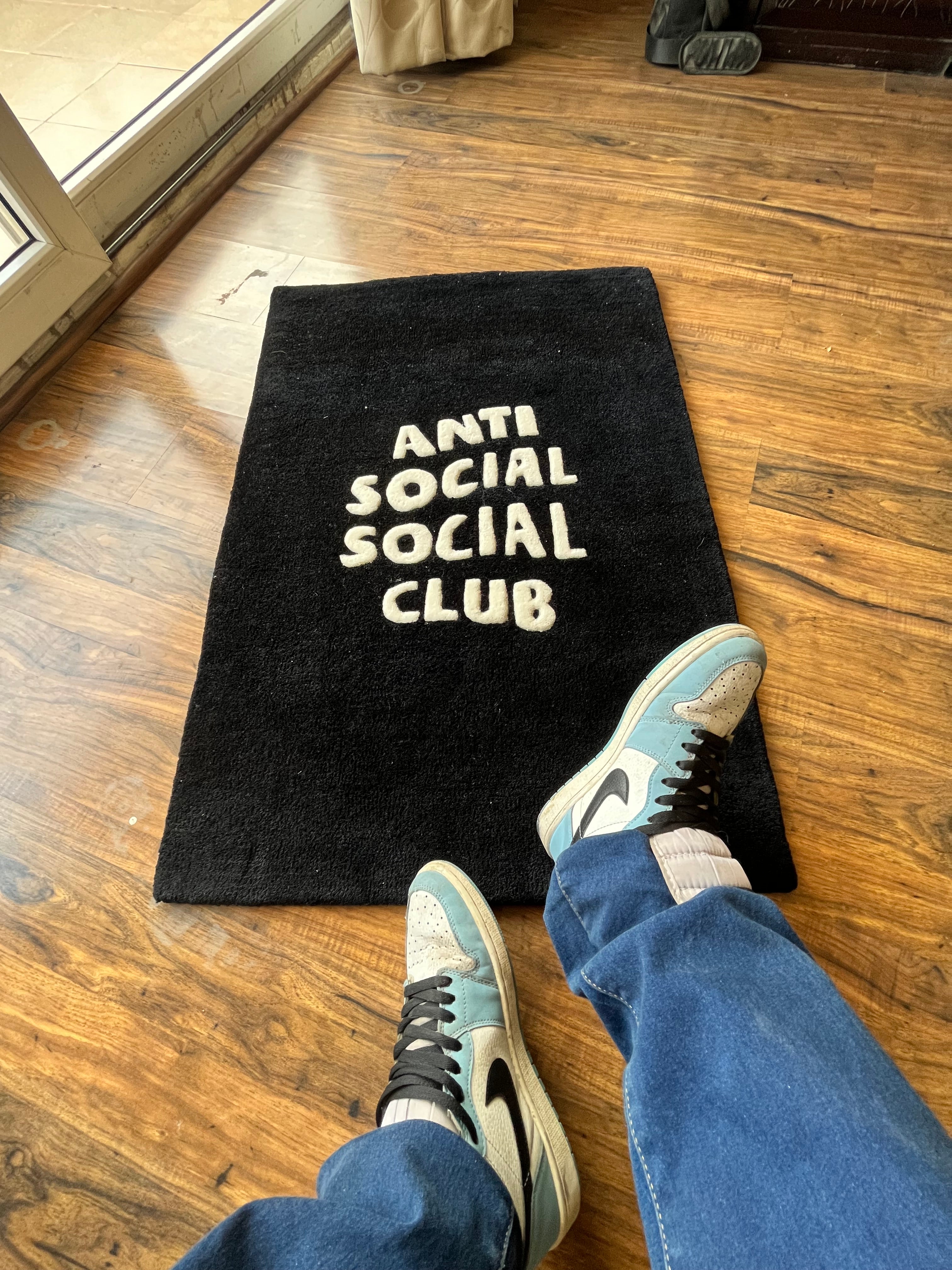 Anti-Social Social-Club Hand Tufted Custom Rug by Drip Co.