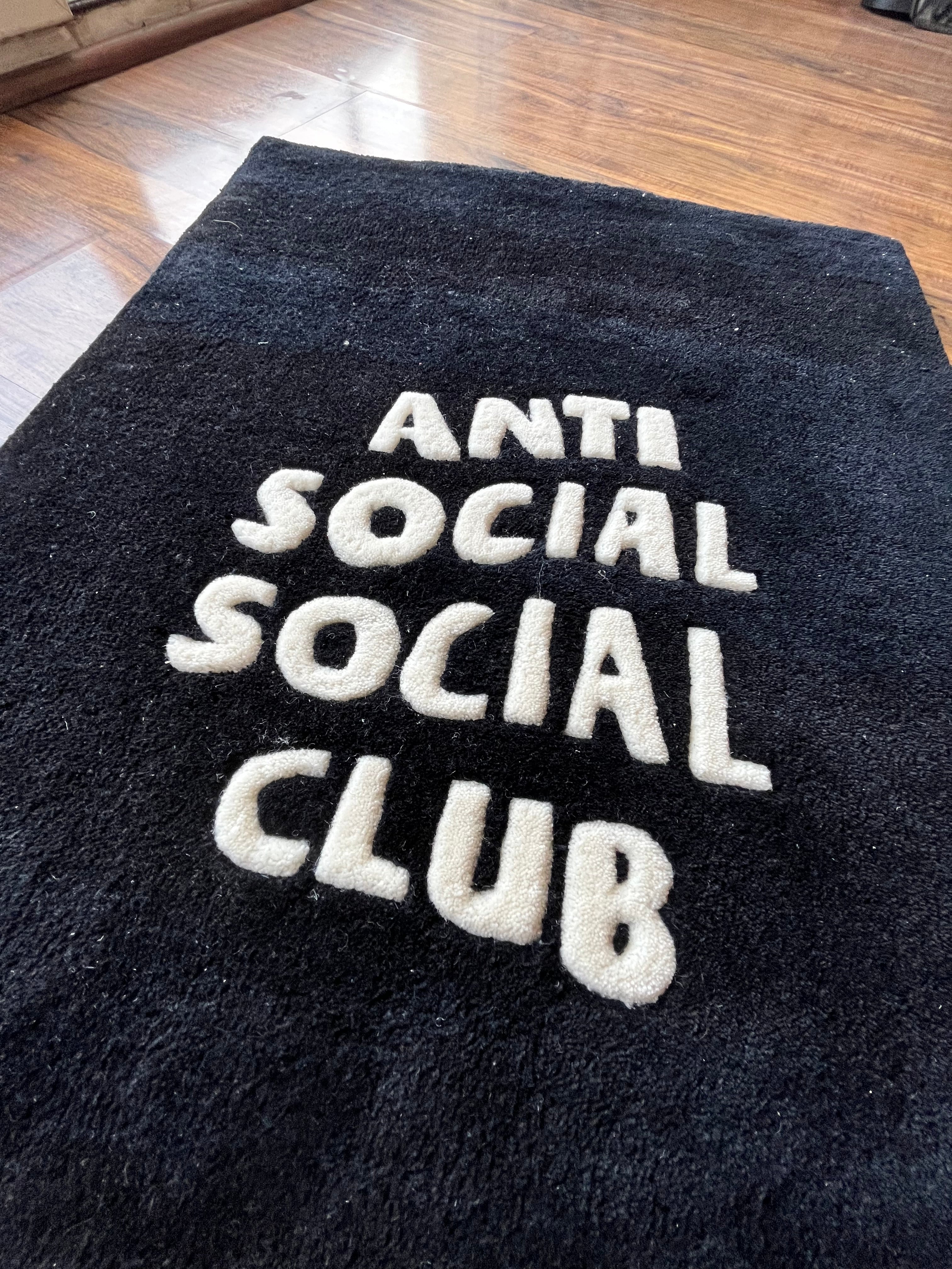 Anti-Social Social-Club Hand Tufted Custom Rug by Drip Co.