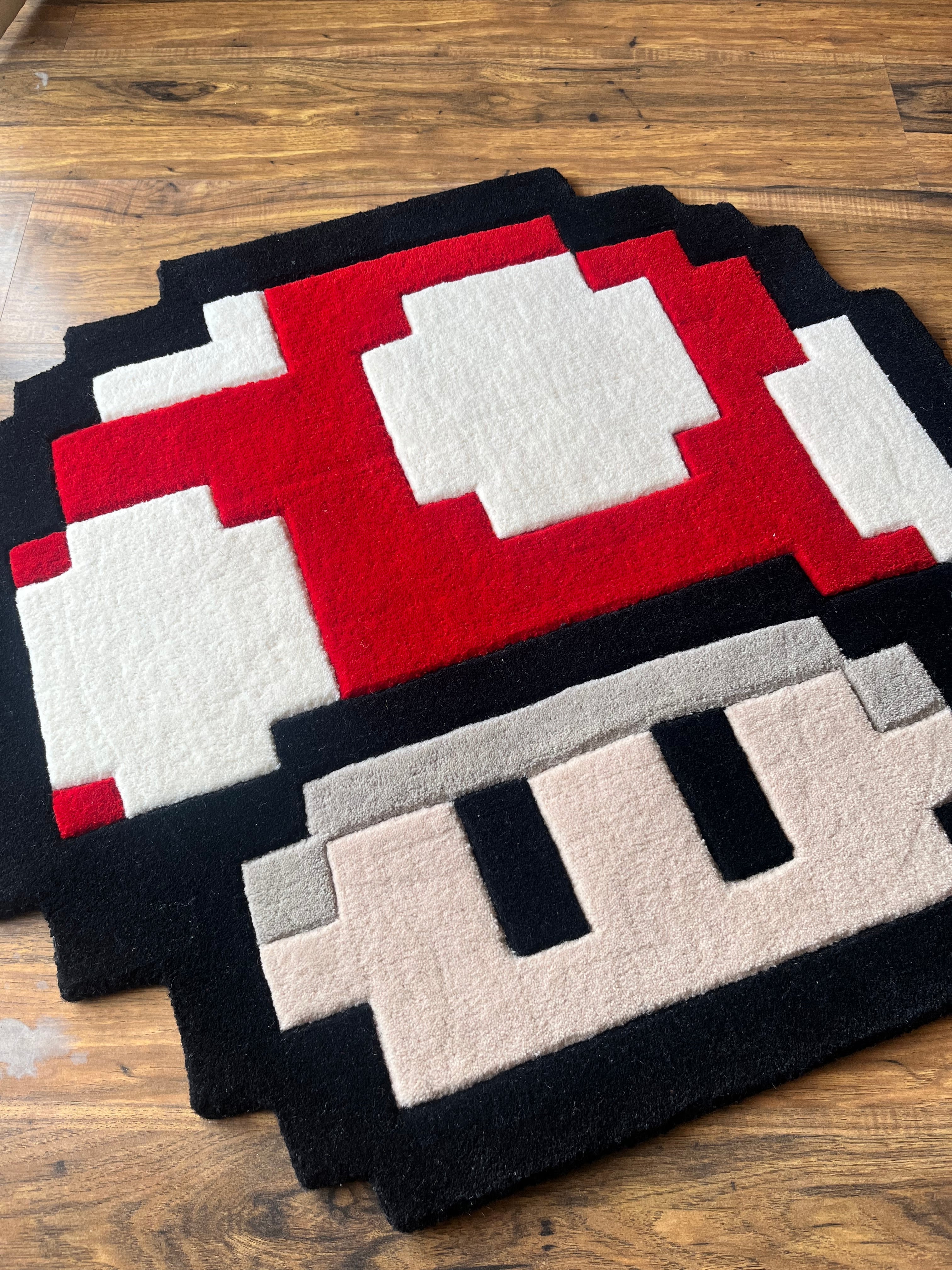 Mushroom Retro Gaming Custom Rug